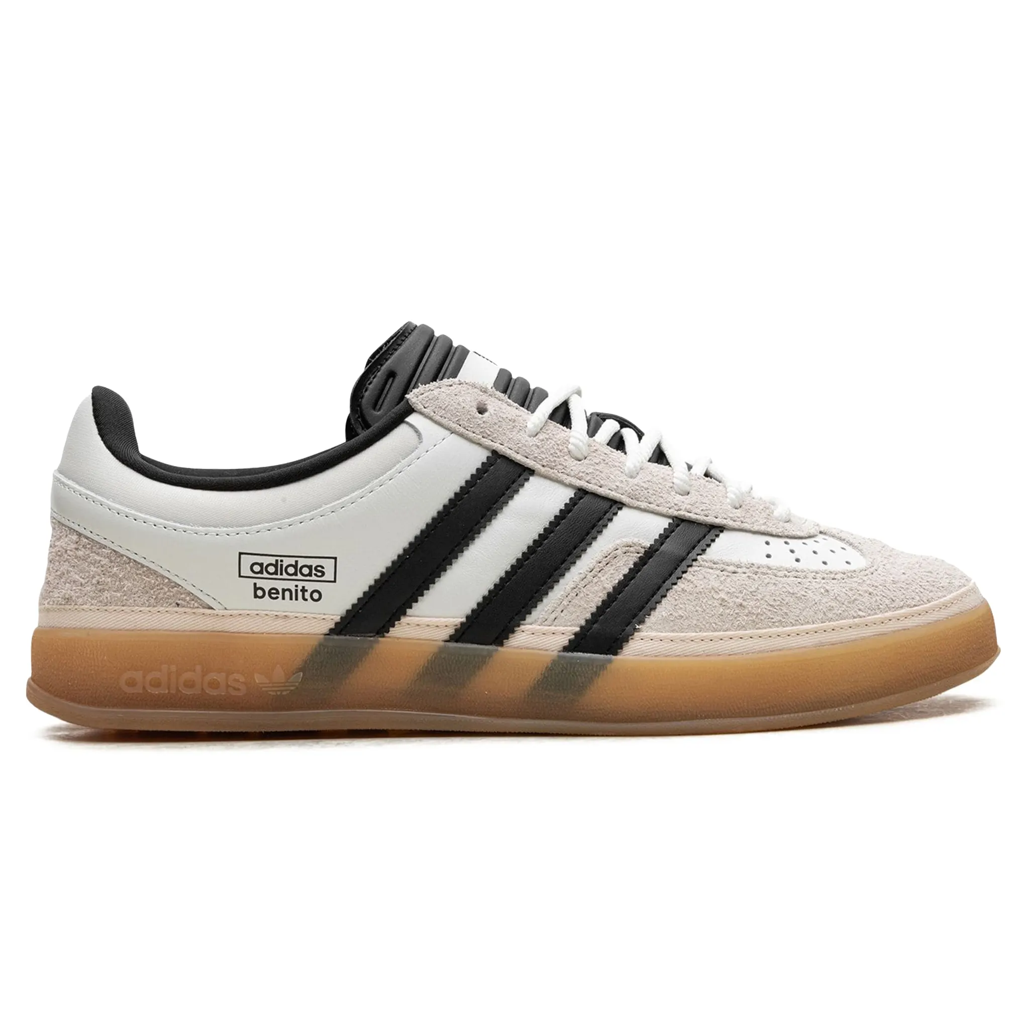 Side view of Bad Bunny x Adidas Gazelle Indoor Core White IF9735