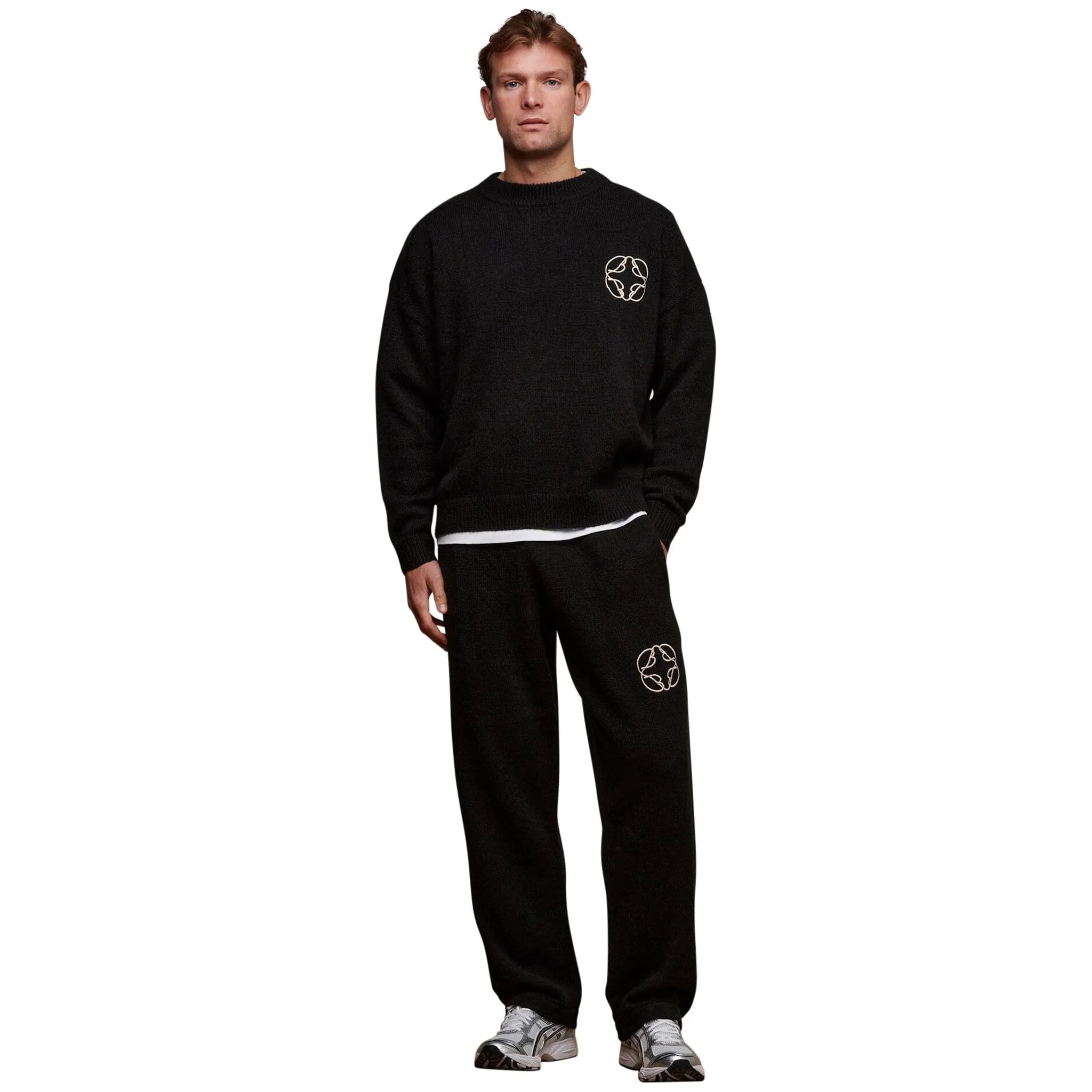 Belier Black Mohair Knit Sweatpants