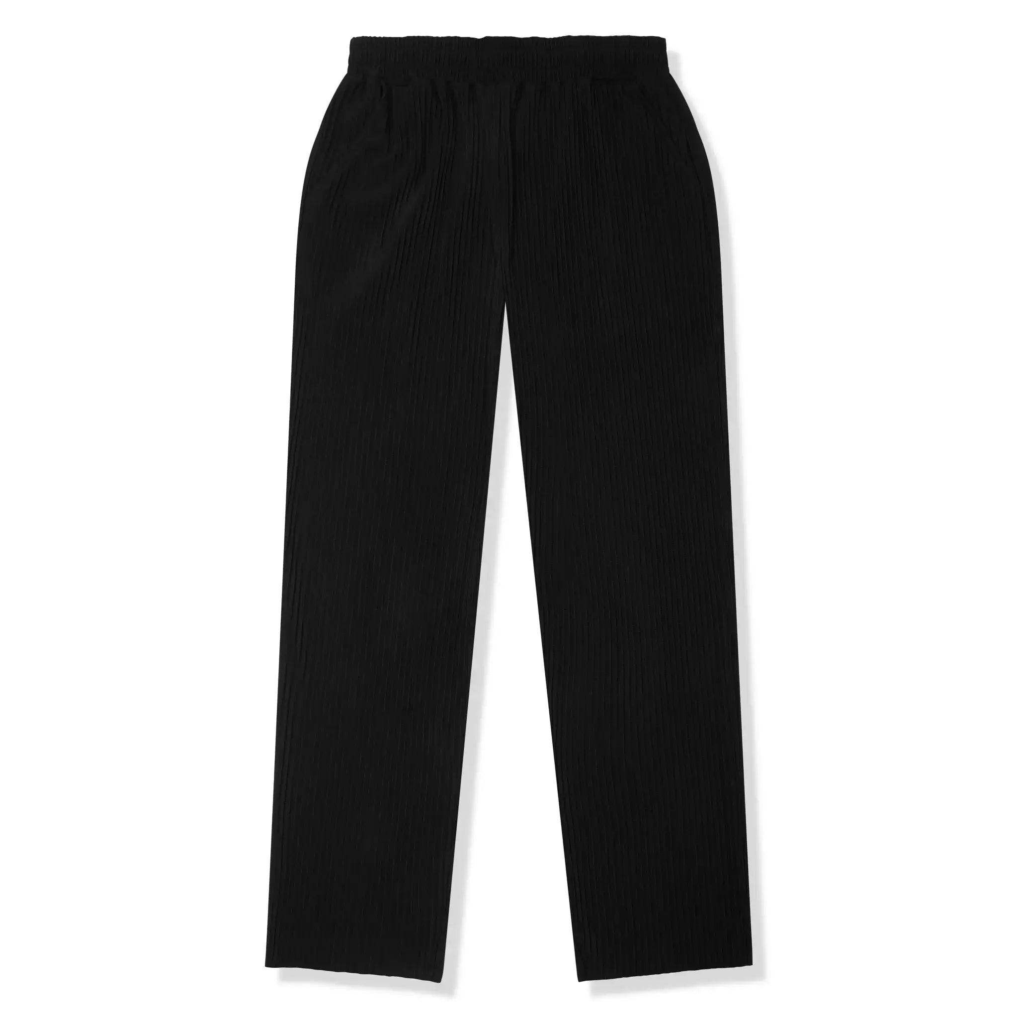 Front view of Belier Black Pleated Trousers