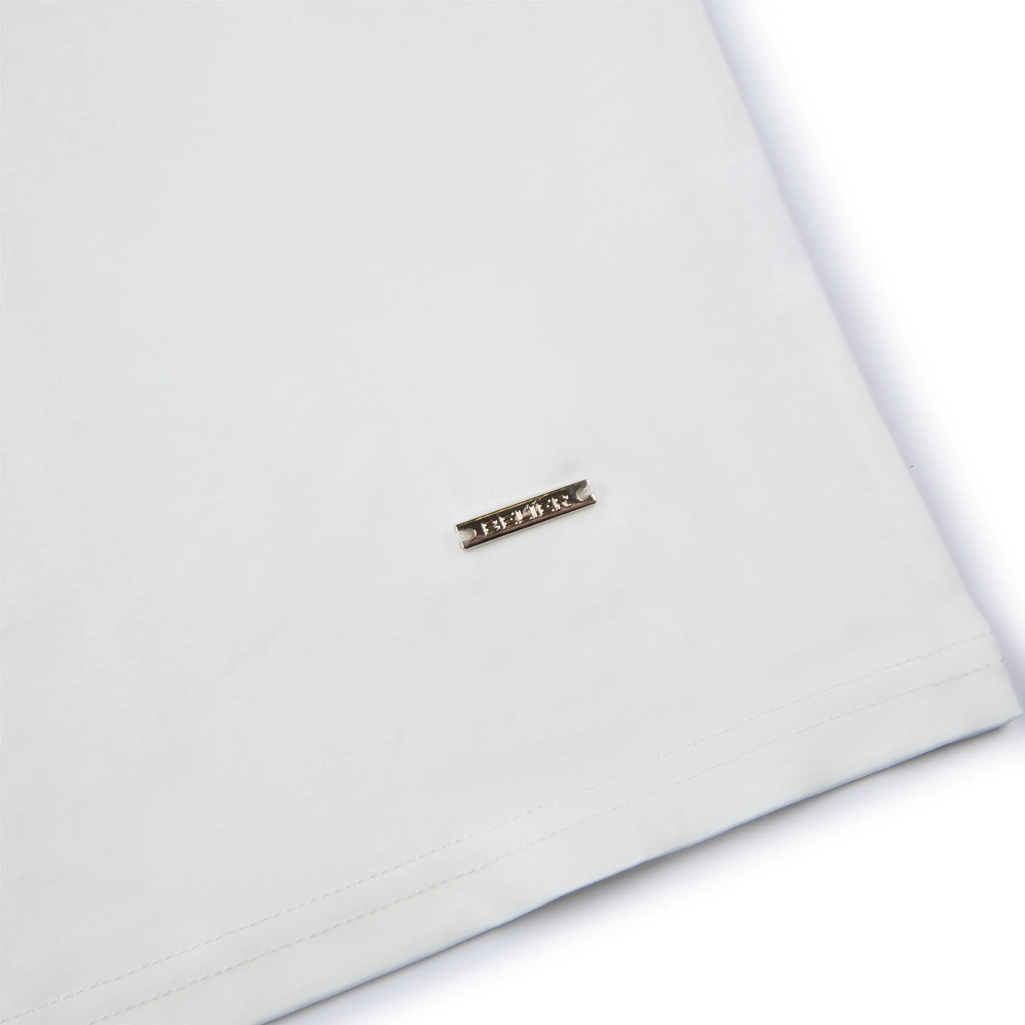 Detail view of Belier Illusion Print White Light Blue Pocket T Shirt BM-192