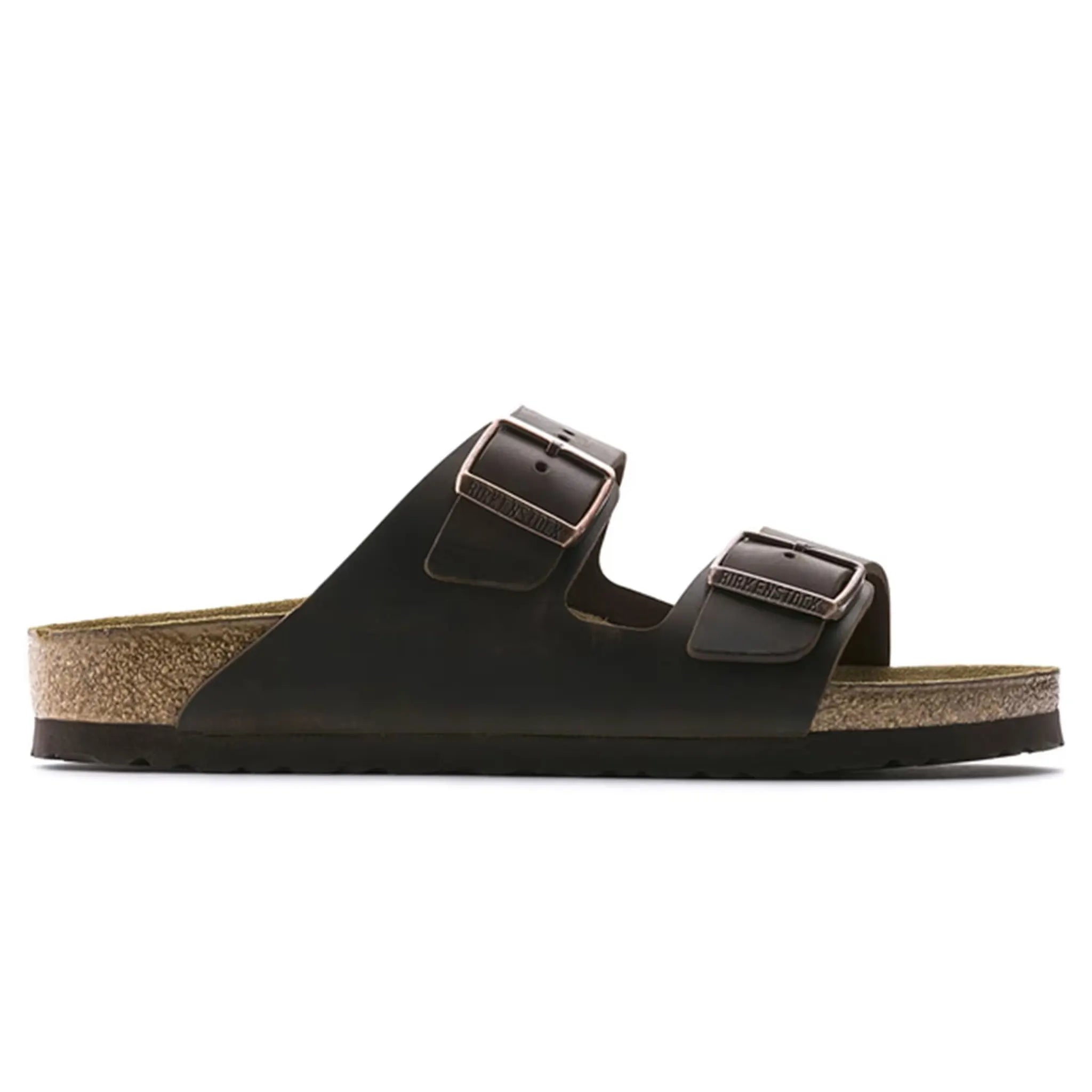 Side view of Birkenstock Arizona Oiled Sandals Habana