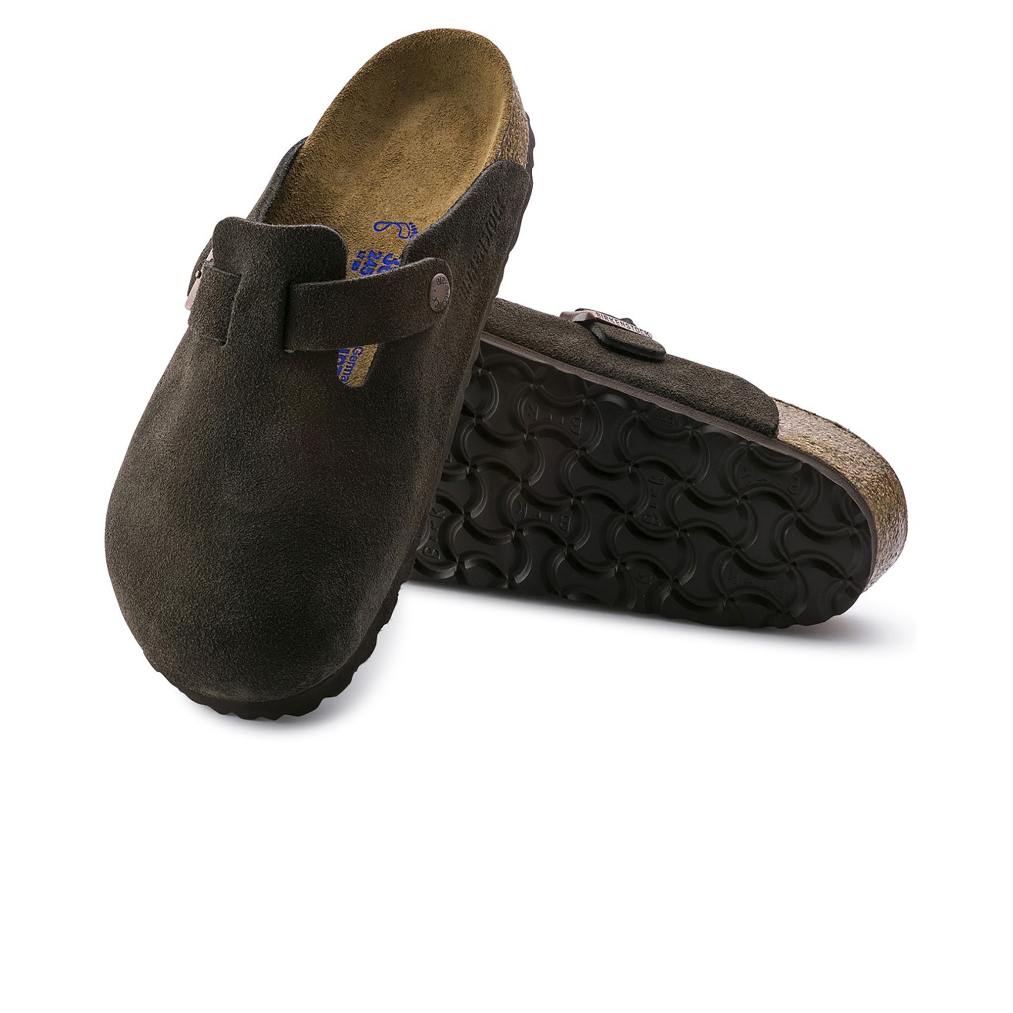 View of Birkenstock Boston Suede Flat Sandals Mocha 0660461