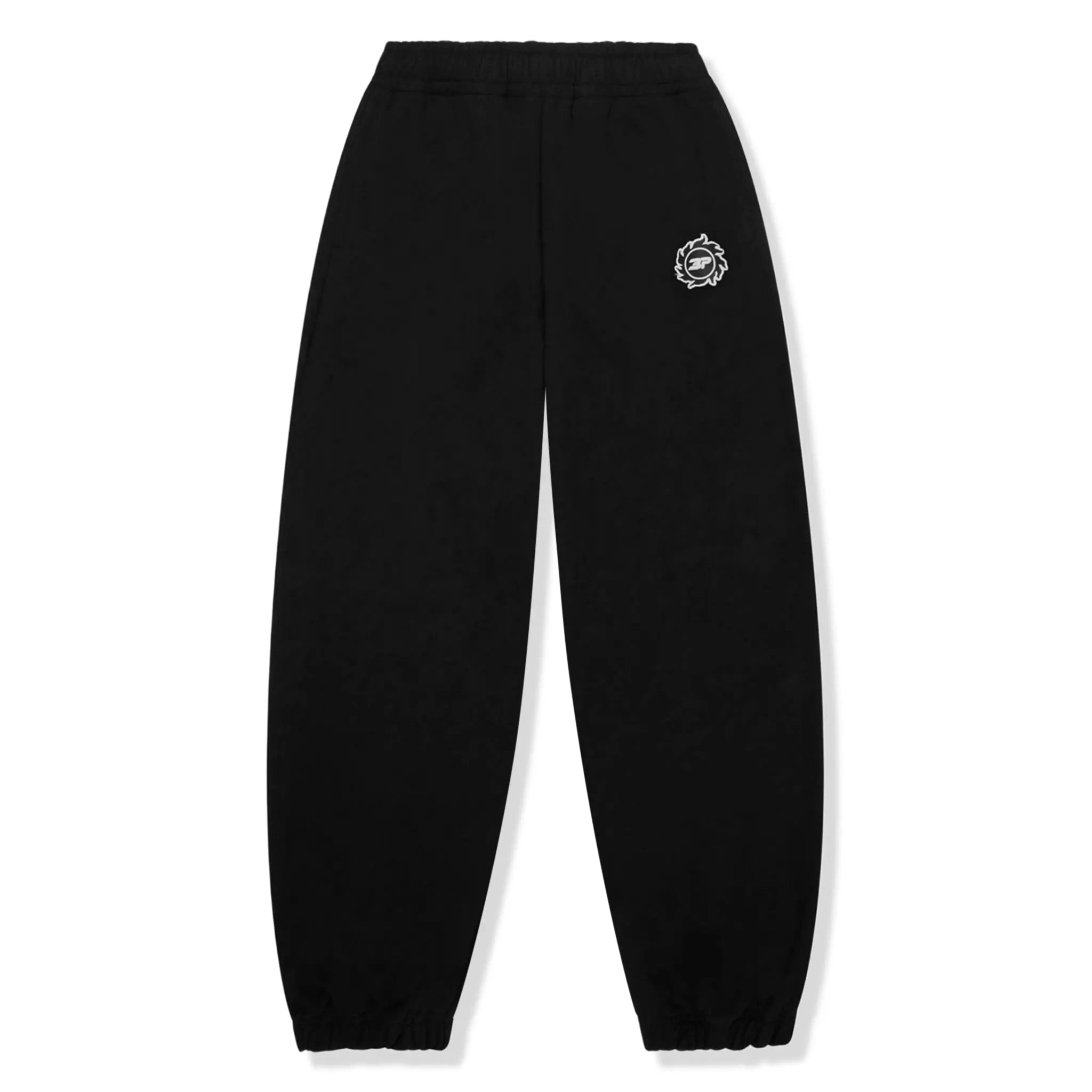 Front view of Broken Planet Cuffed Midnight Black Sweatpants