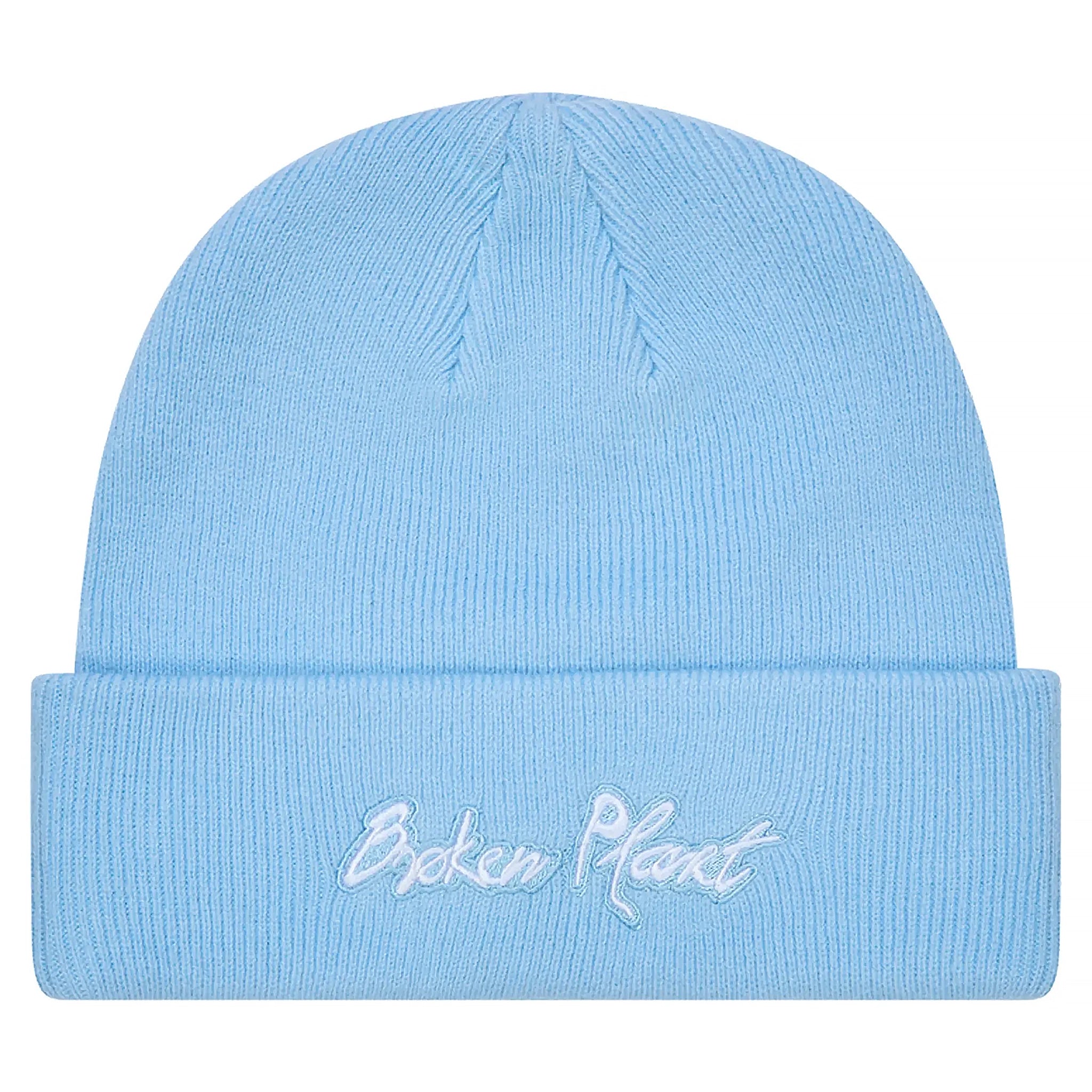 Broken Planet Fold Over Light Blue Beanie