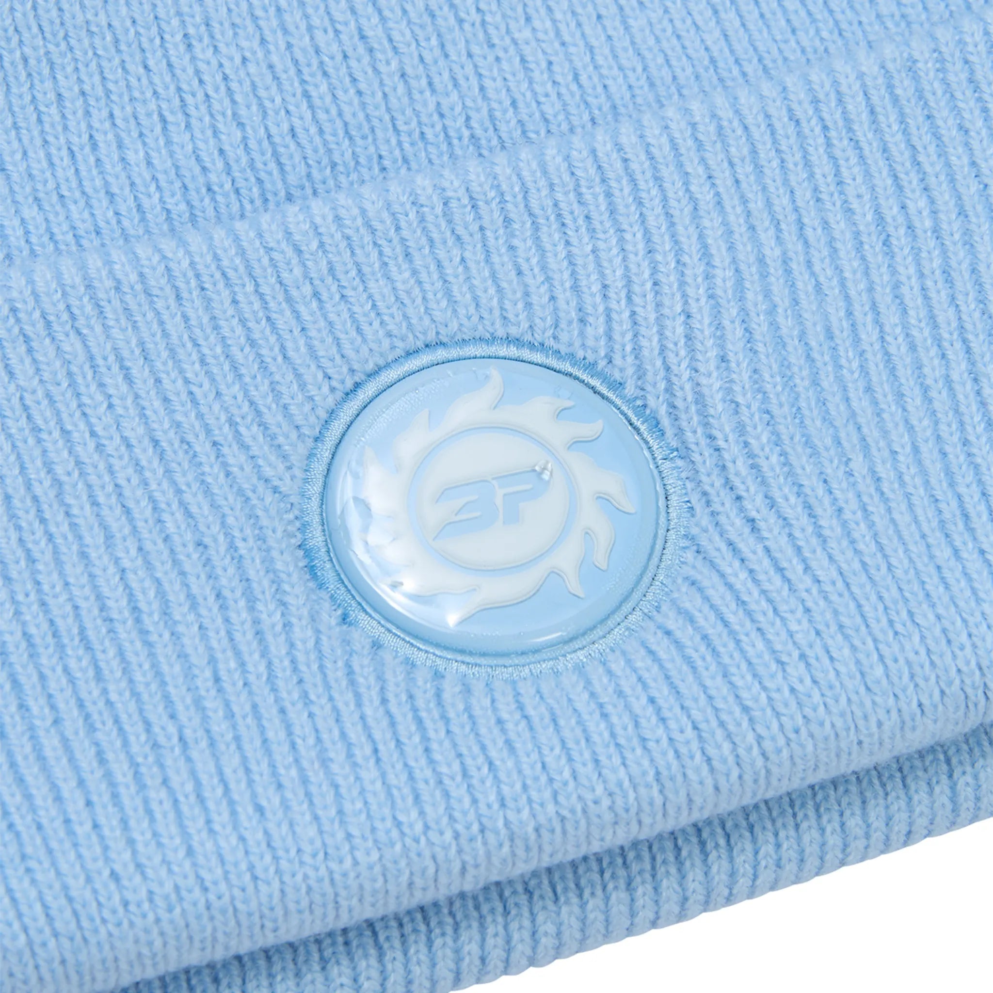 Broken Planet Fold Over Light Blue Beanie