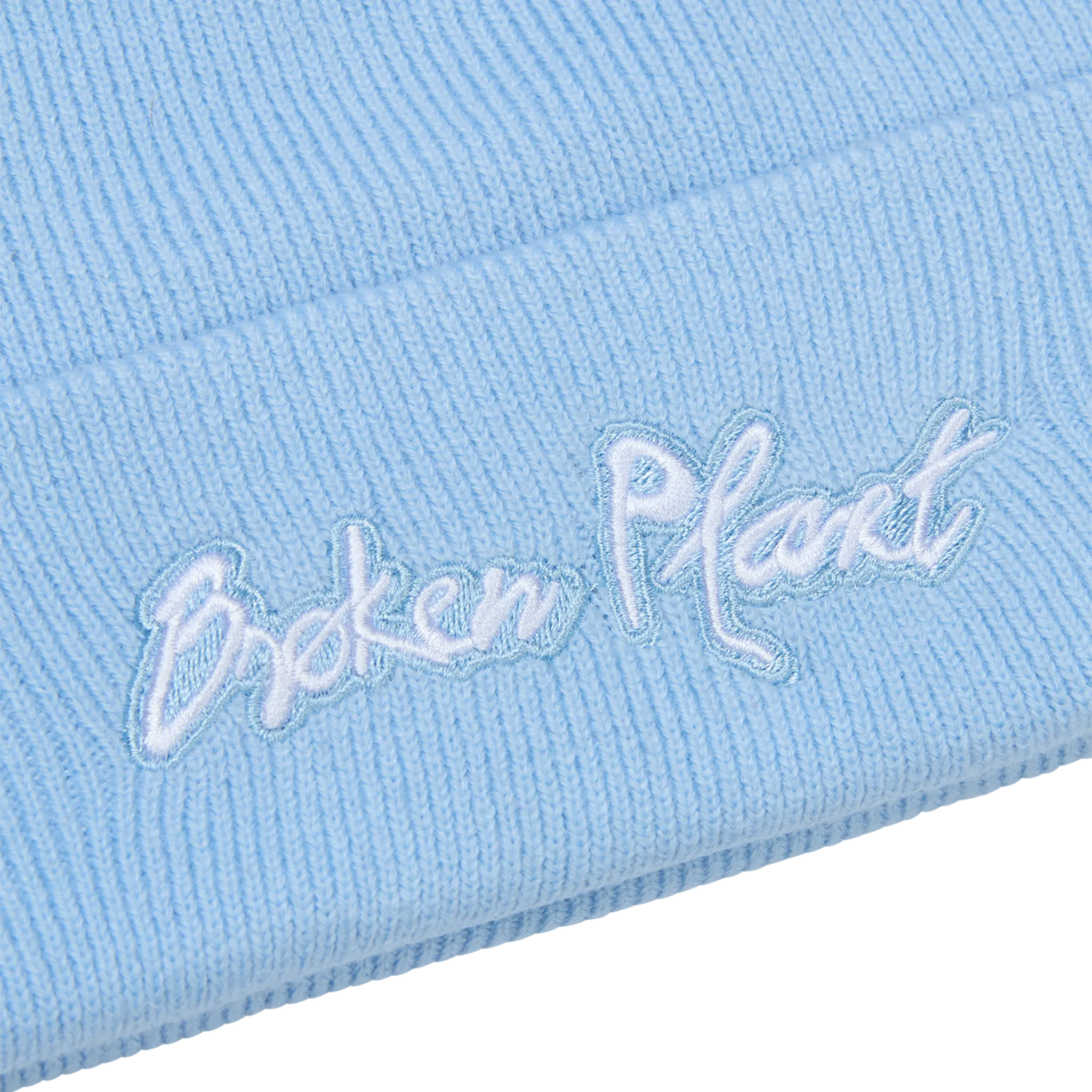 Broken Planet Fold Over Light Blue Beanie