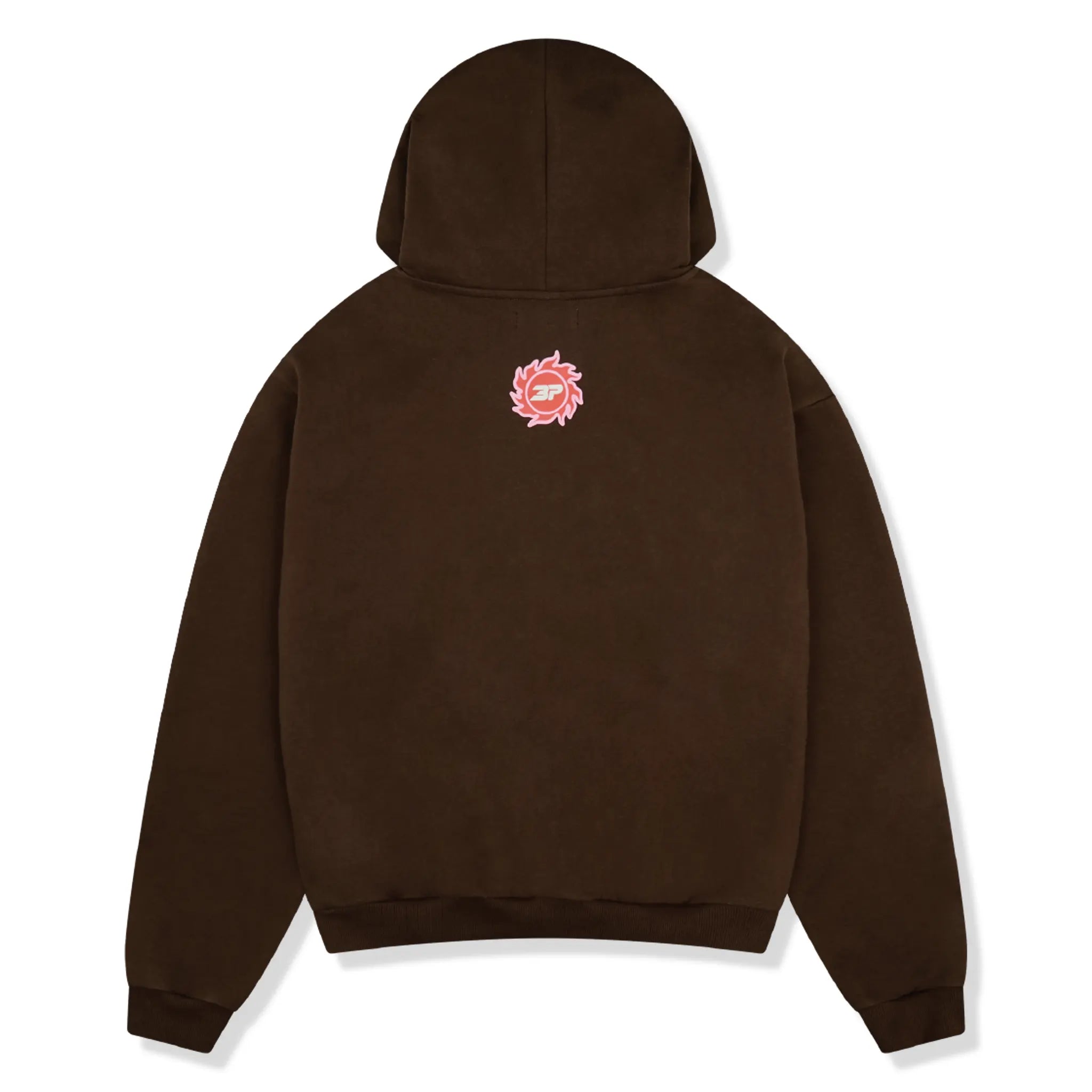 Back view of Broken Planet It Starts With Luv Mocha Brown Hoodie