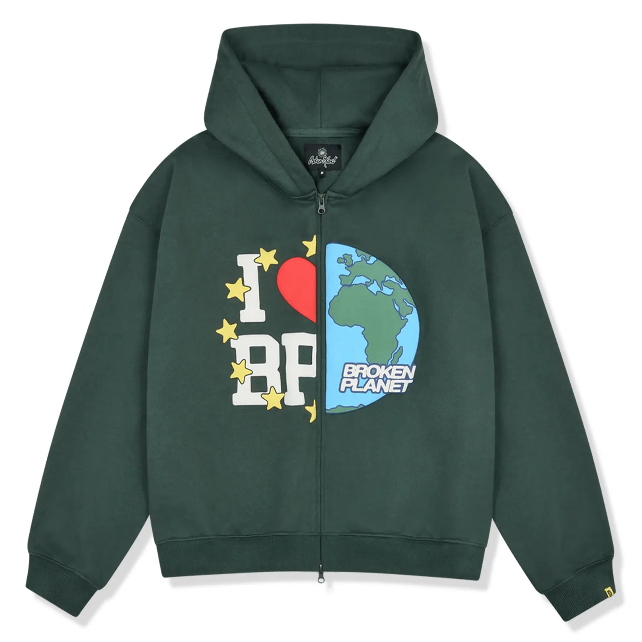 Broken Planet My Planet Emerald Green Zip-Up Hoodie