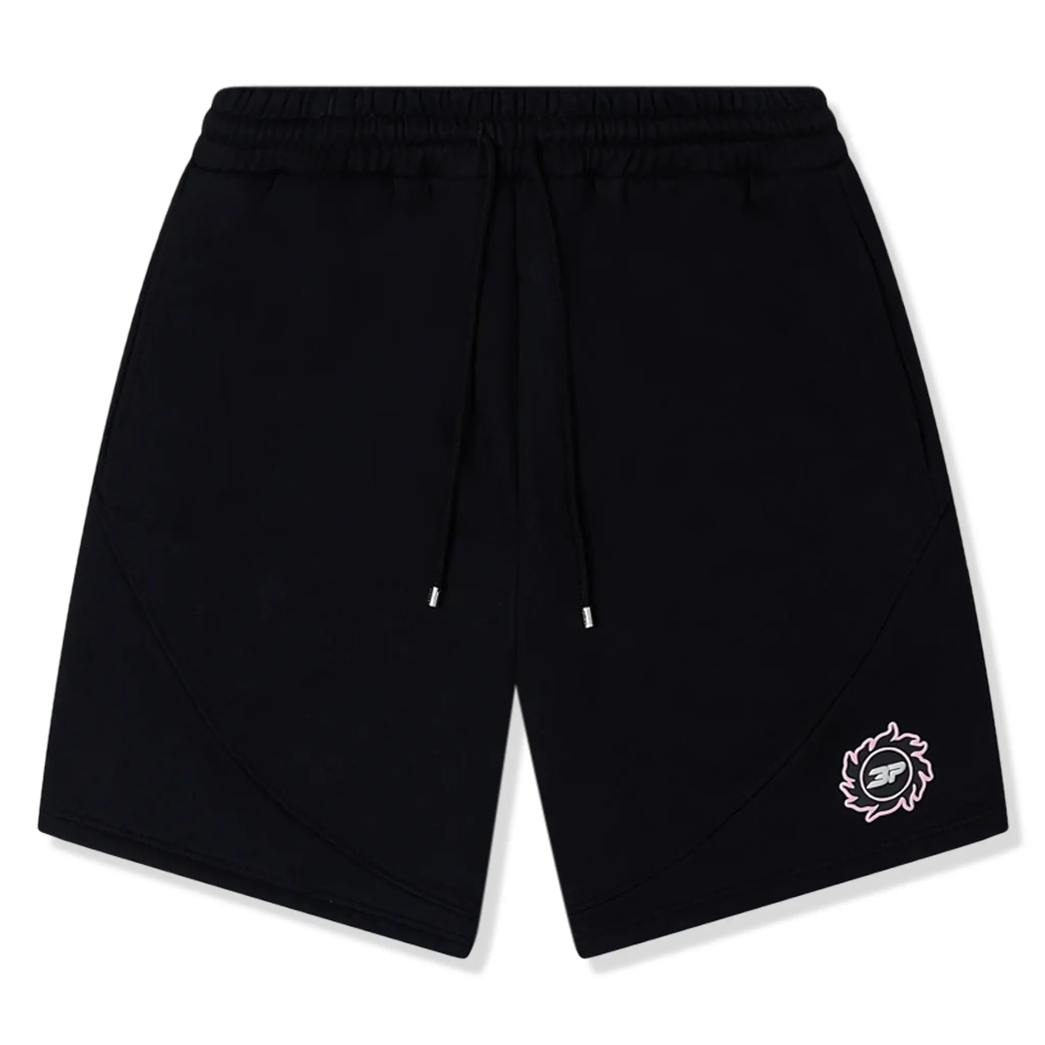 Front view of Broken Planet Performance Sweat Shorts Midnight Black