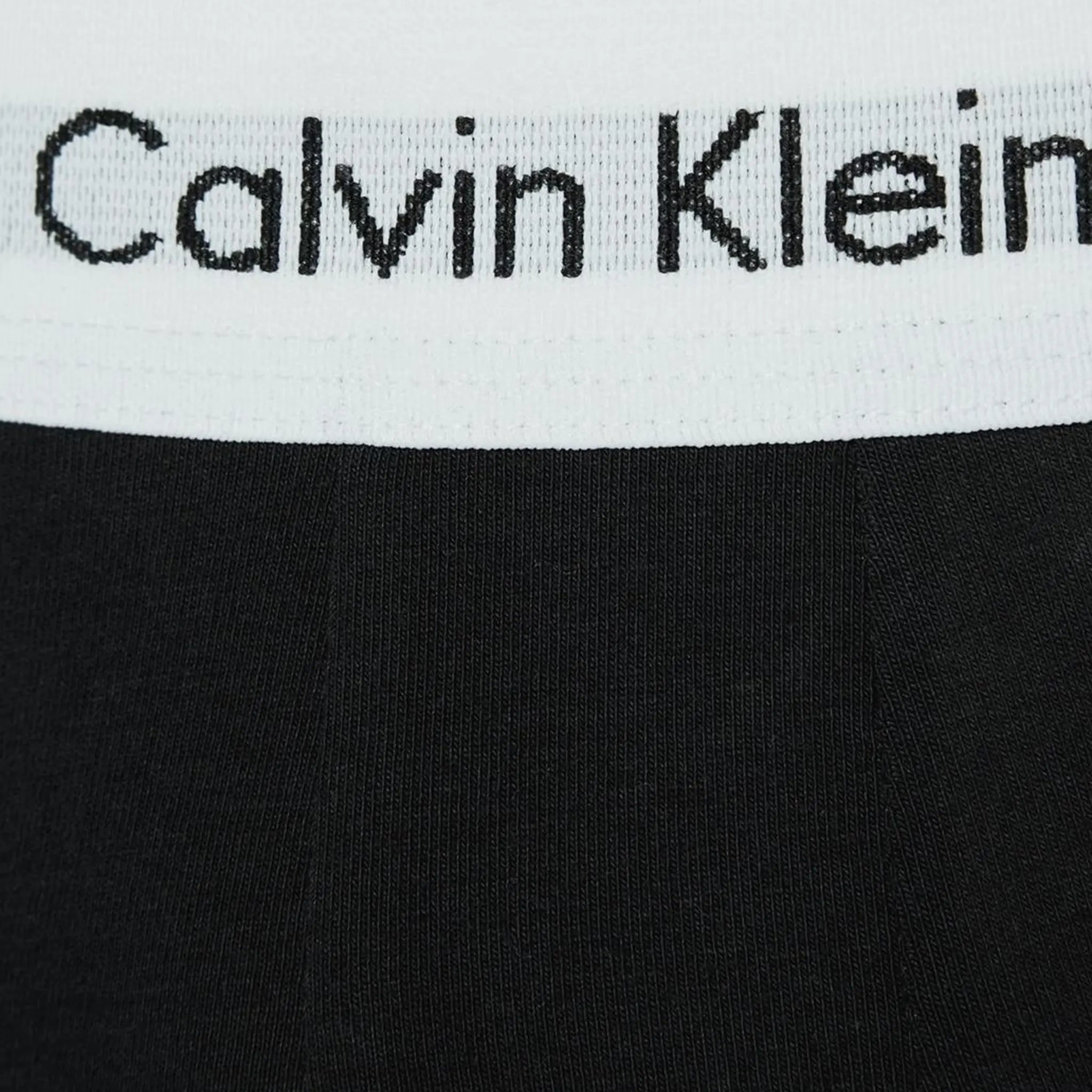 Detail view of Calvin Klein 3 Pack Black Boxer Briefs