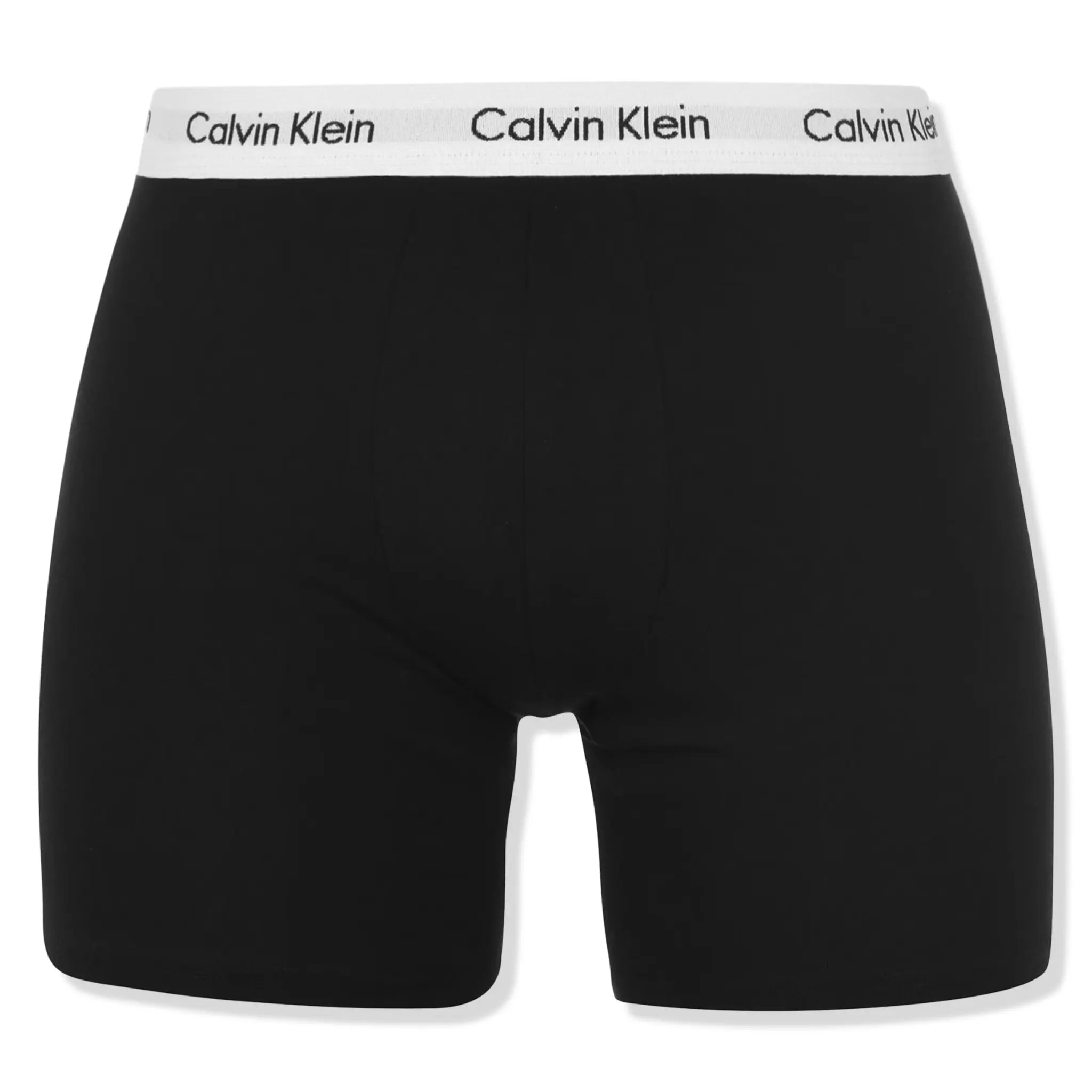 Front view of Calvin Klein 3 Pack Black Boxer Briefs