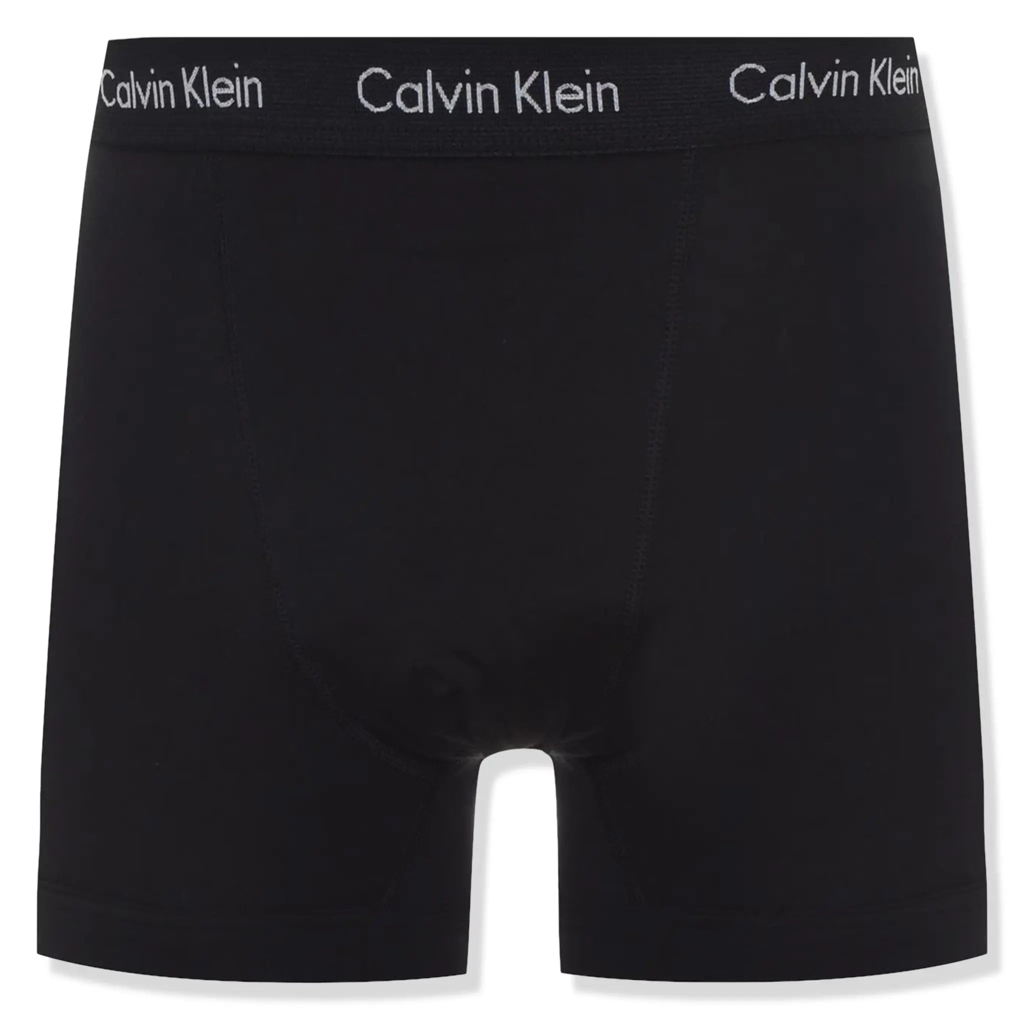 Front view of Calvin Klein Pack Cotton Stretch Black Boxer Shorts