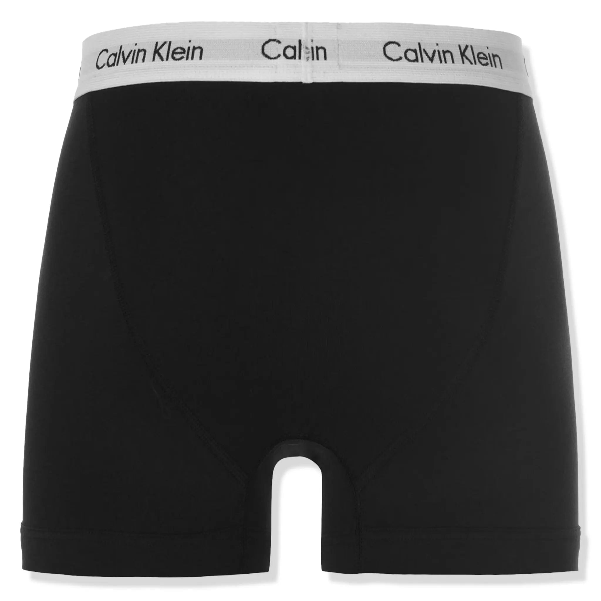 Black Back view of Calvin Klein Pack Cotton Stretch White Black Grey Boxer Shorts