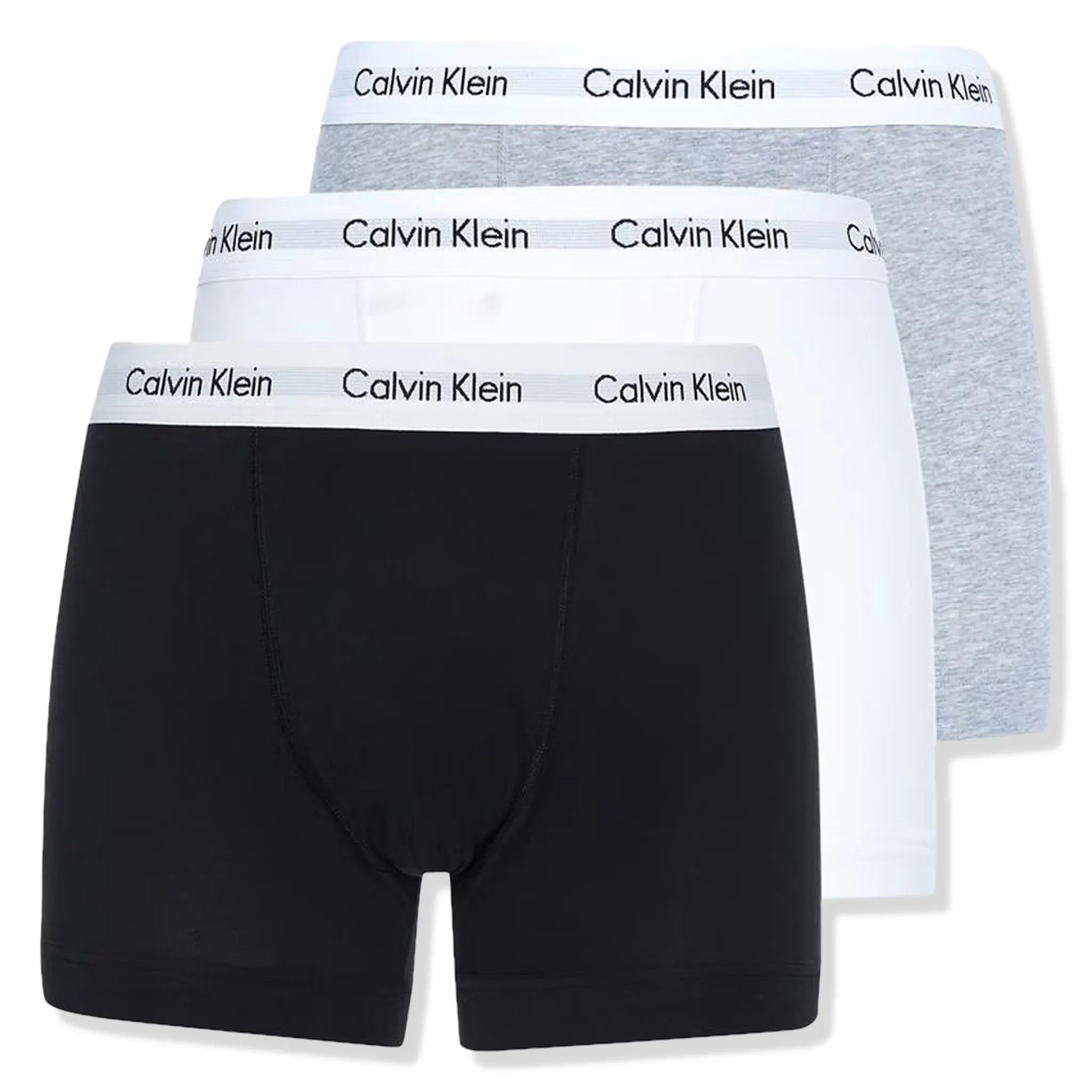 Pack view of Calvin Klein Pack Cotton Stretch White Black Grey Boxer Shorts