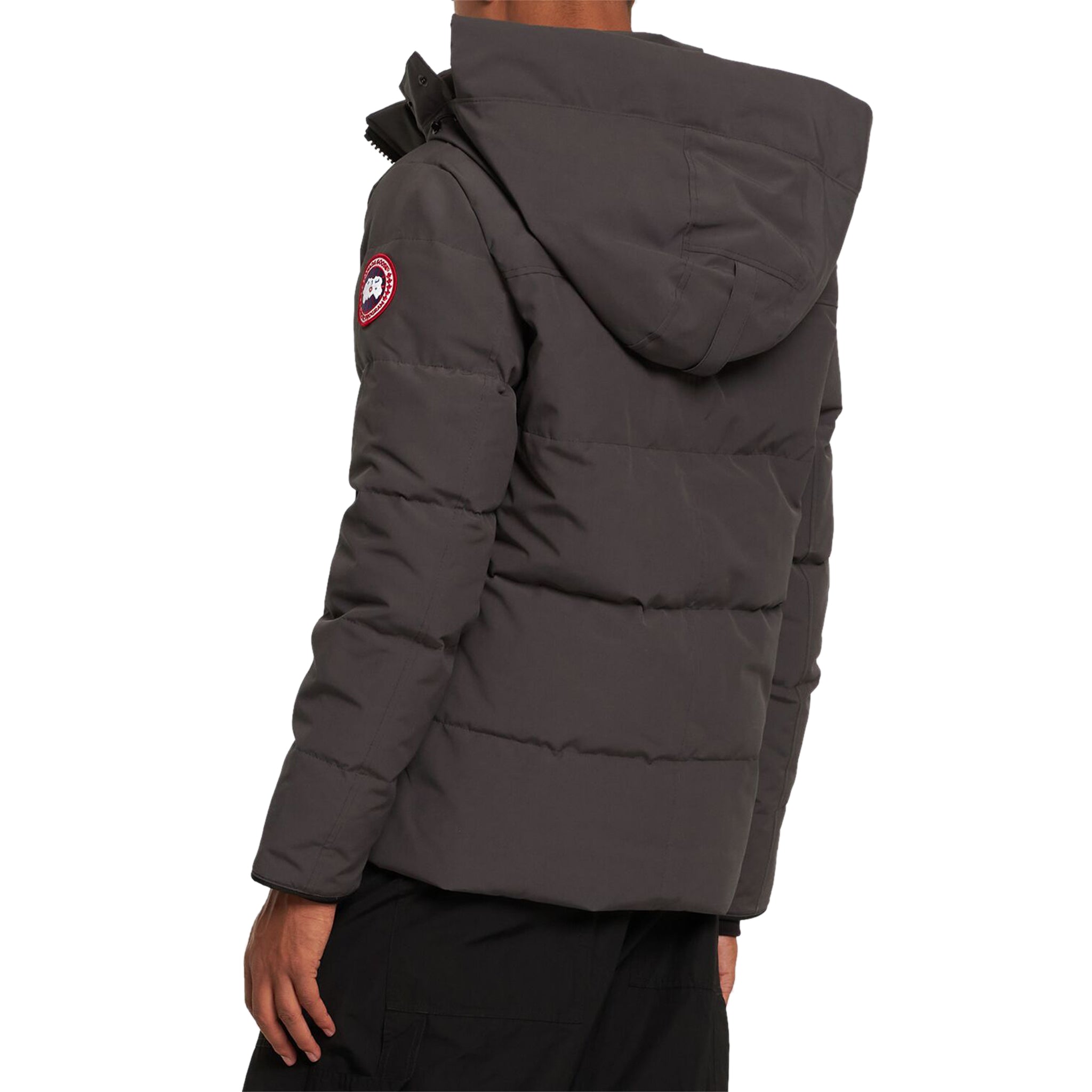 Model view of Canada Goose Wyndham Graphite Parka Jacket CG2048M43