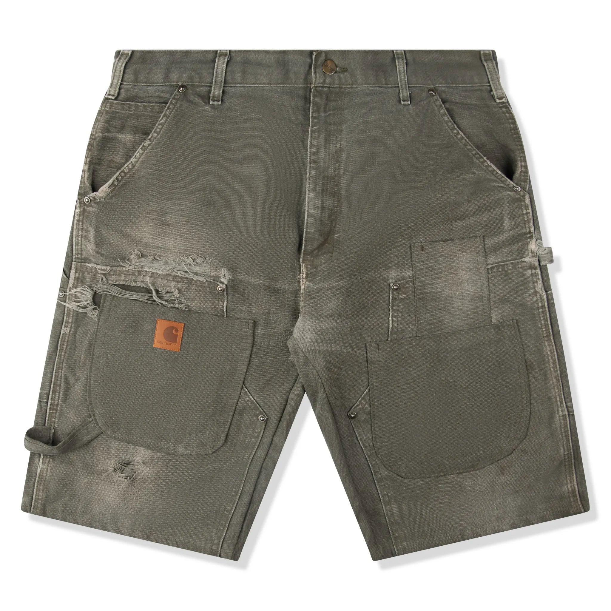 Front view of Carhartt Carpenter Green Shorts