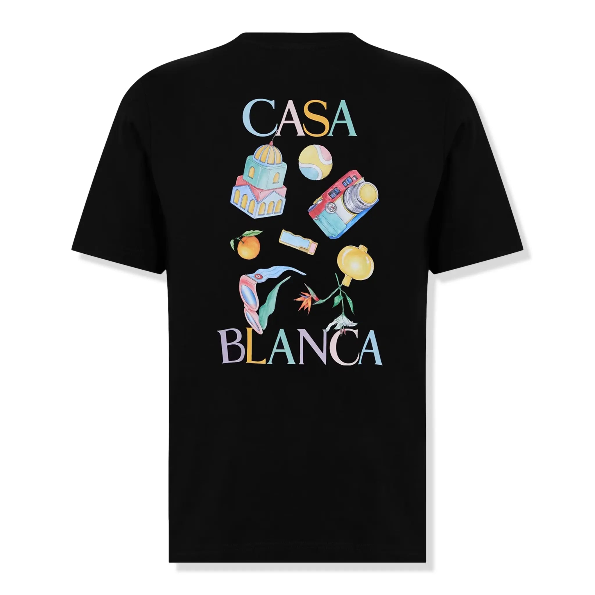 Back view of Casablanca Casa Objets En Vrac Black T Shirt