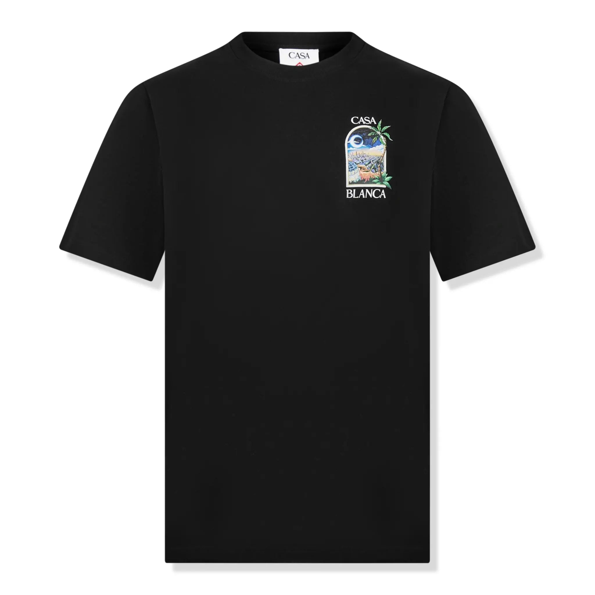 Front view of Casablanca LA Night Black T Shirt MS25JTS001