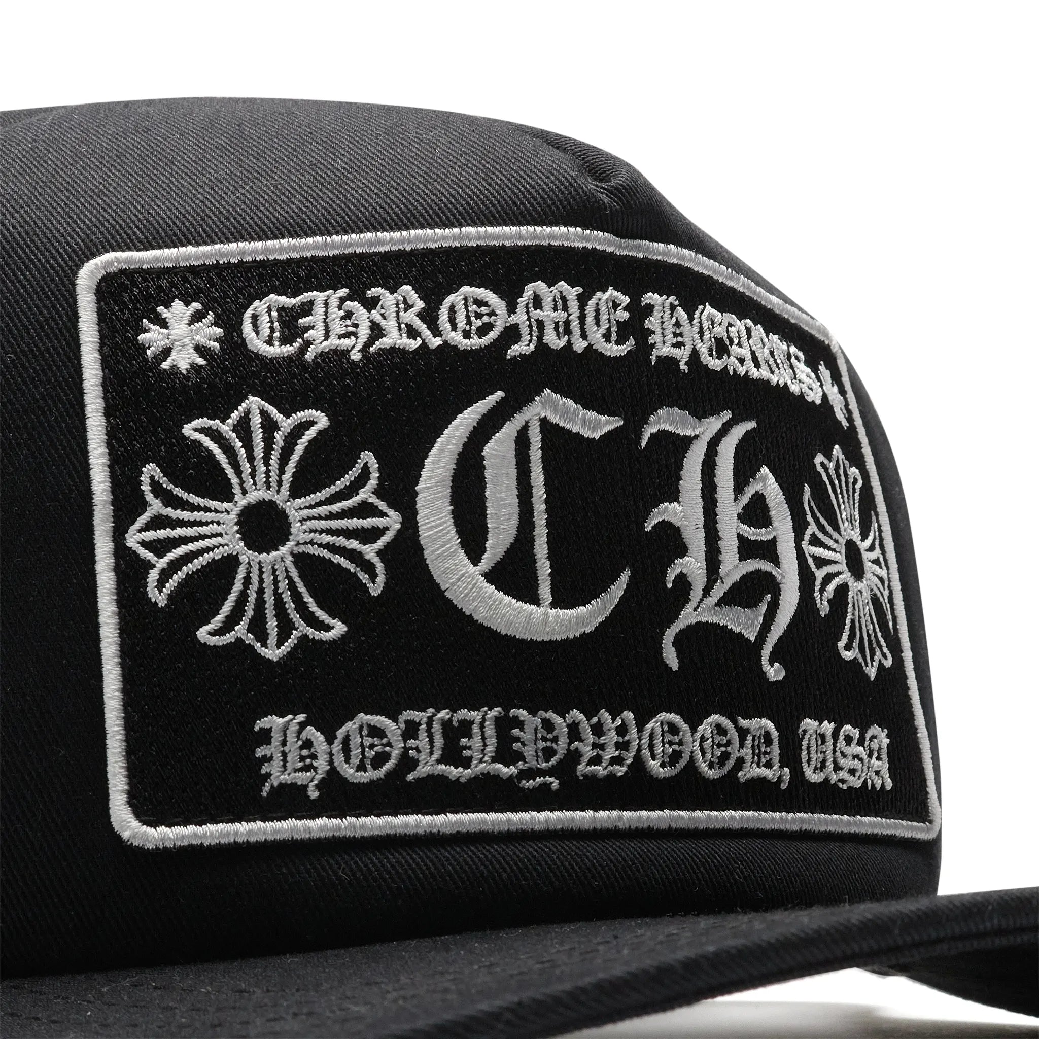 Chrome Hearts CH Hollywood Black Camo Trucker Cap