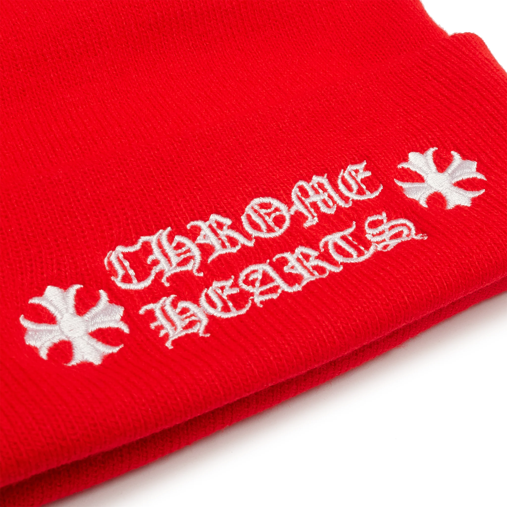 Chrome Hearts Logo Red Beanie