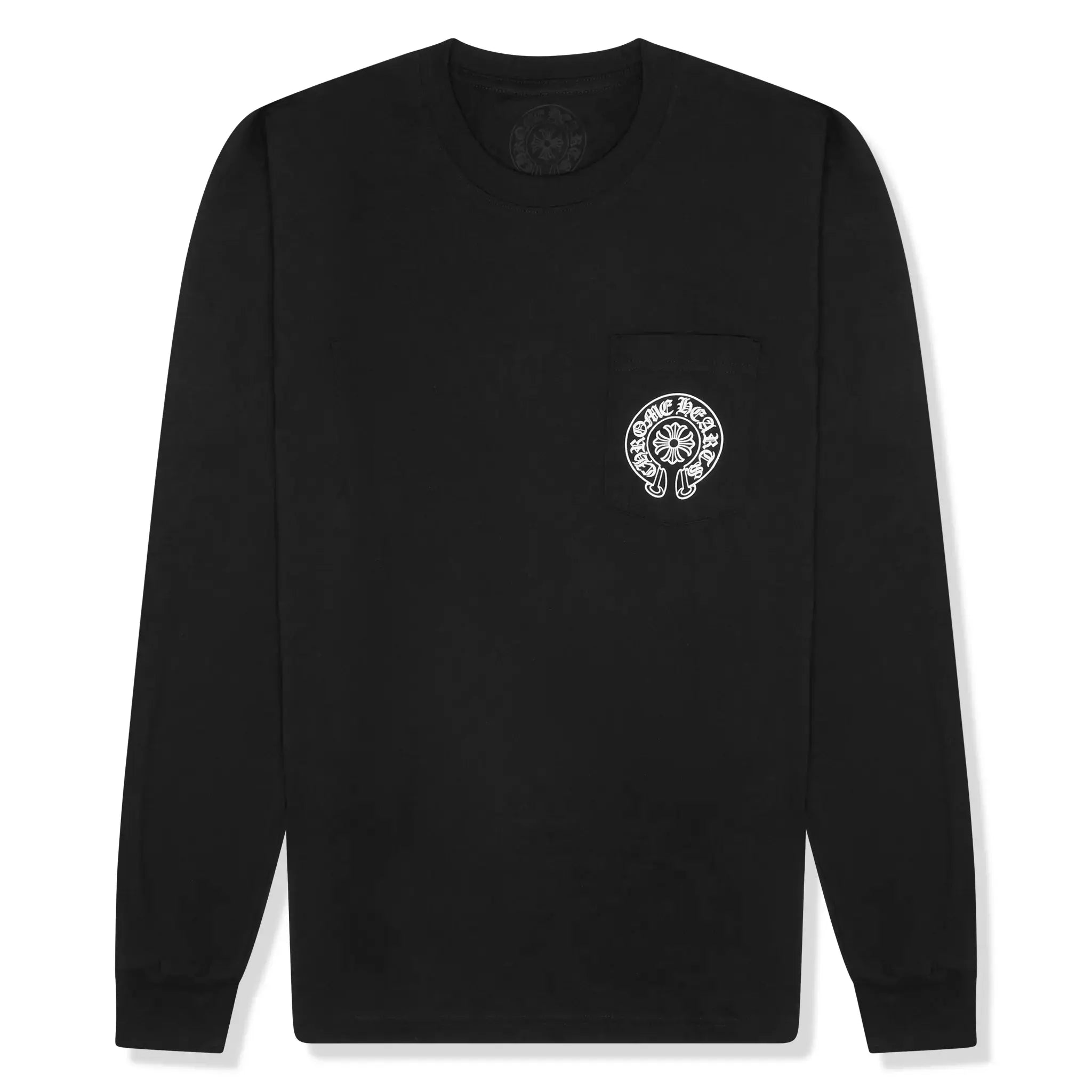 Front view of Chrome Hearts Paris Exclusive L/S Black T Shirt