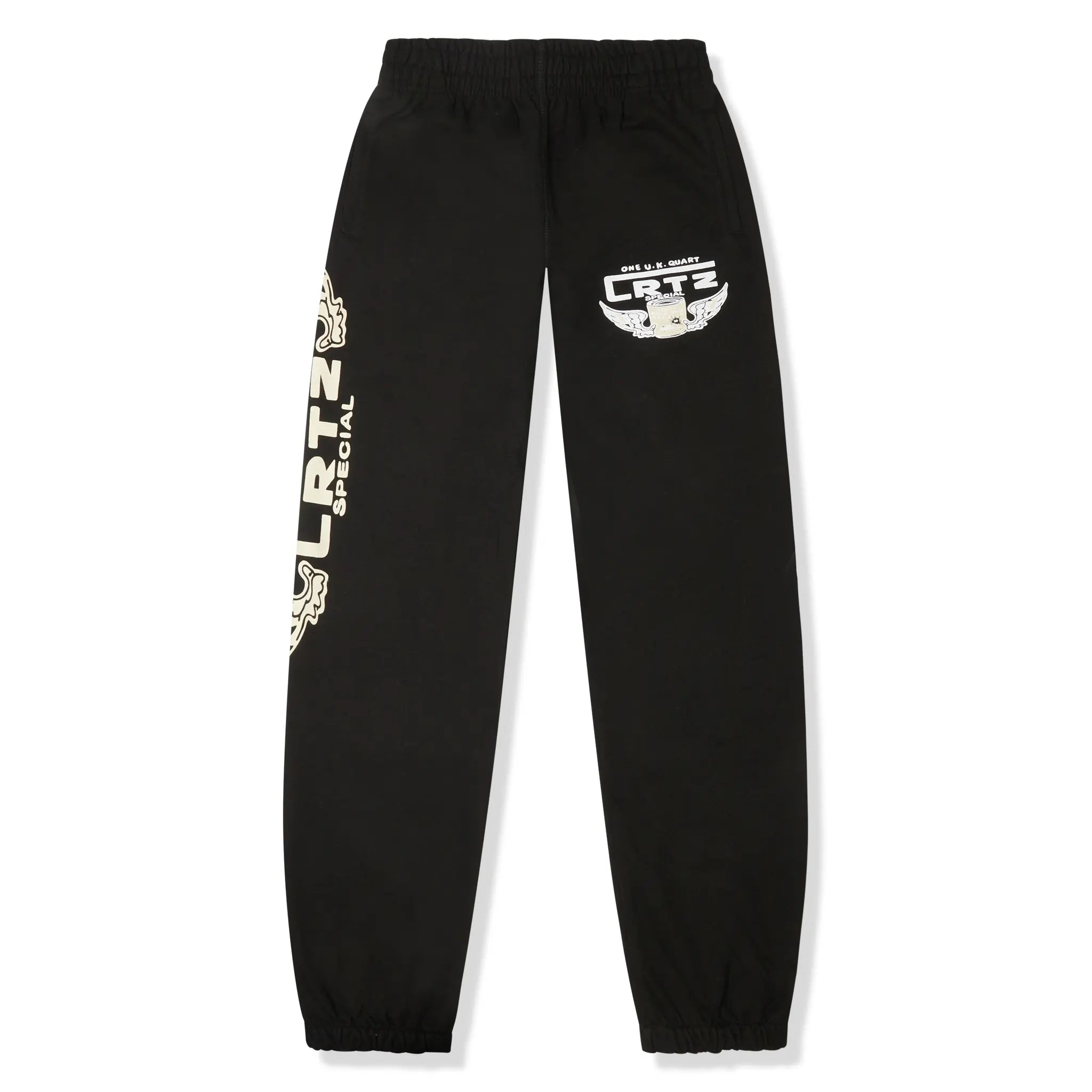 Front view of Corteiz Gasolina Black Sweatpants 7892-1FW230204SVB-BLAC