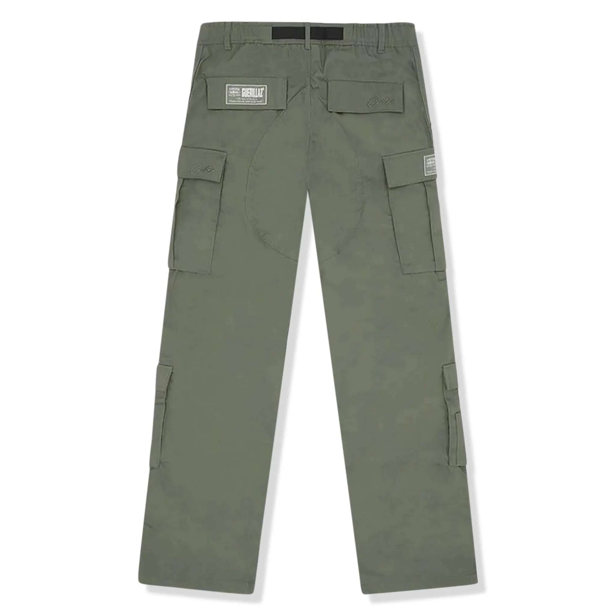 Back view of Corteiz Guerillaz Tonal Khaki Cargo Pants 7892 1FW230210GC TONA