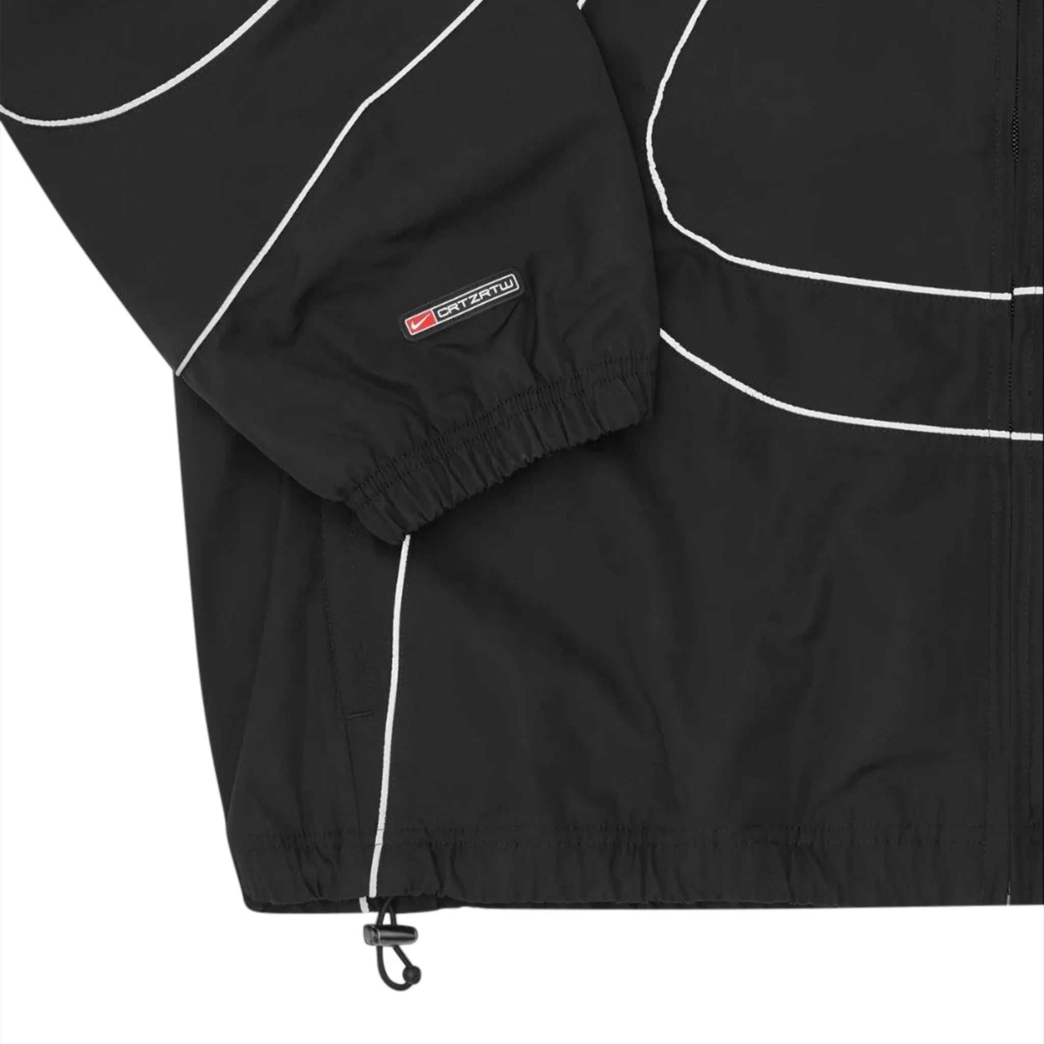 Front detail view of Corteiz x Nike NRG Onyx Track Jacket FZ8132-010