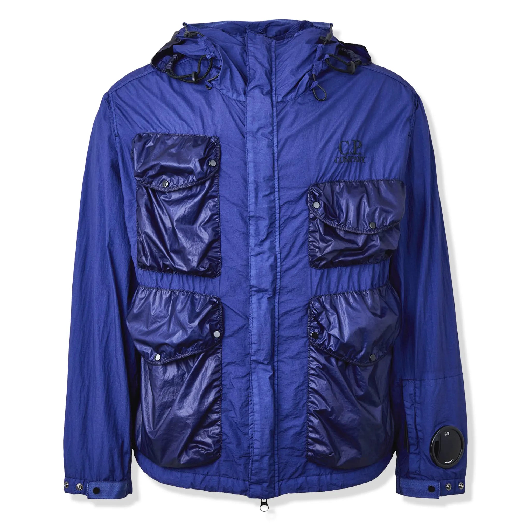 Front view of CP Company Taylon Royal Blue Jacket 18CMOW209A005783M