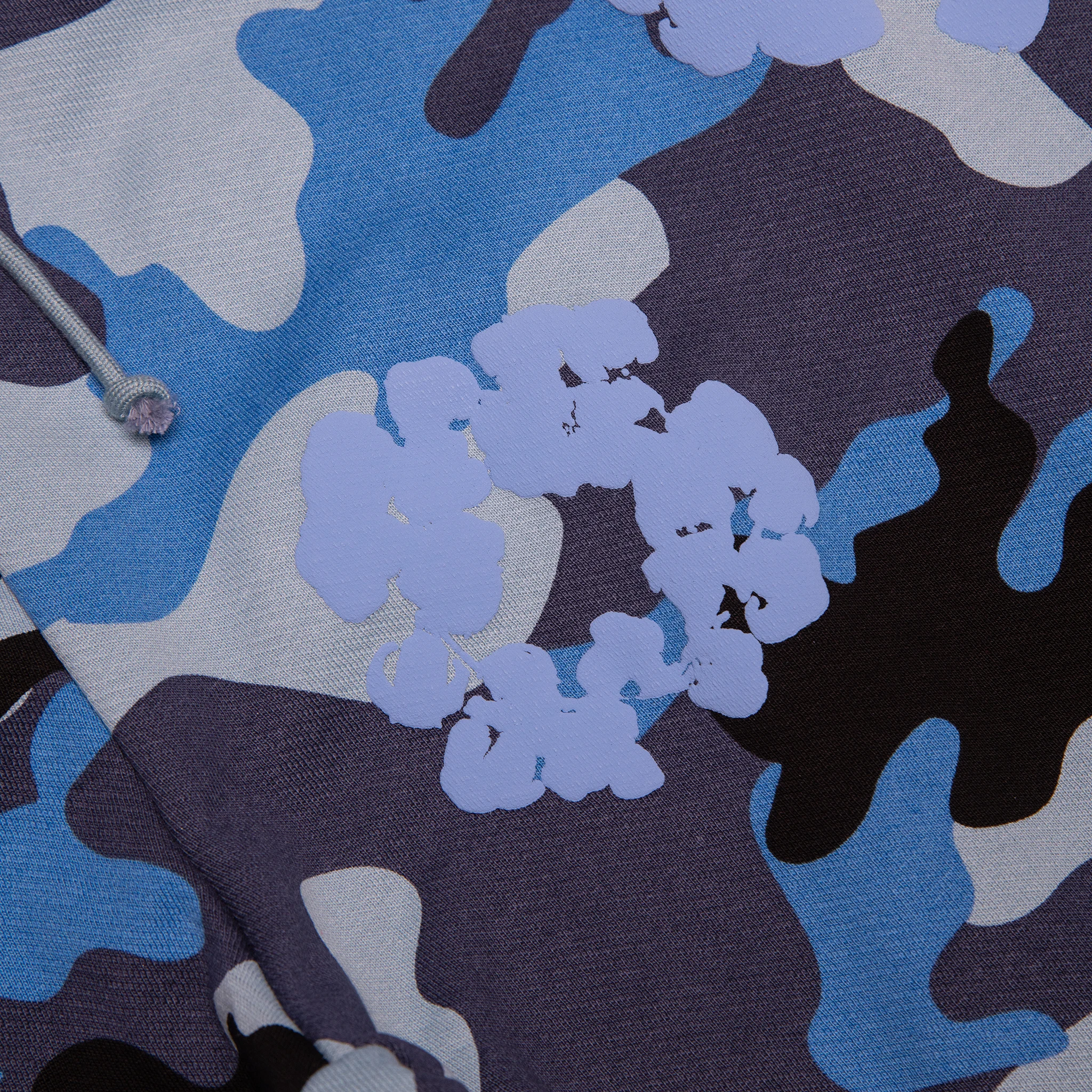 Patch view of Denim Tears Blue Camo Cotton Wreath Sweatpants