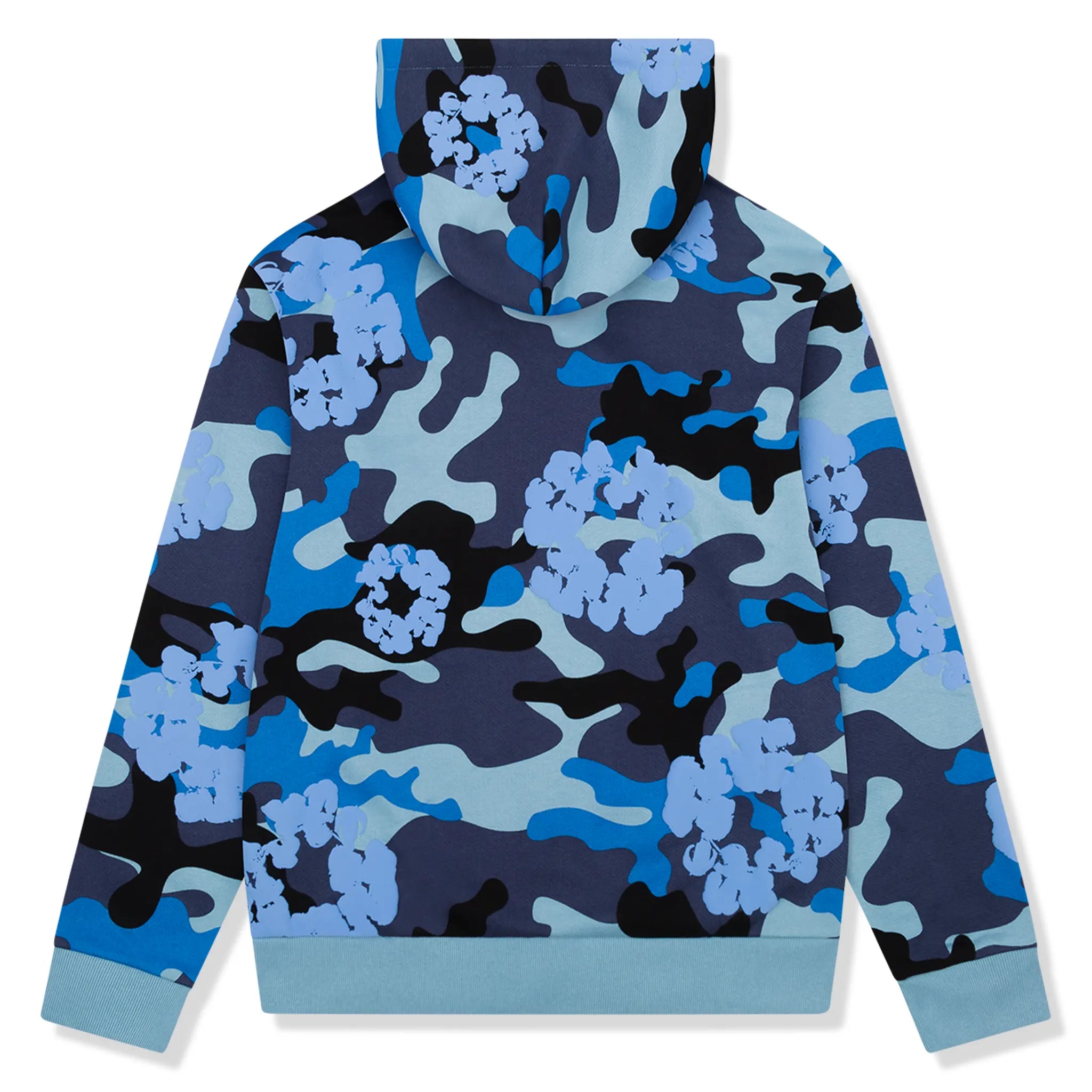 Denim Tears Blue Camo Cotton Wreath Zip-Up Hoodie