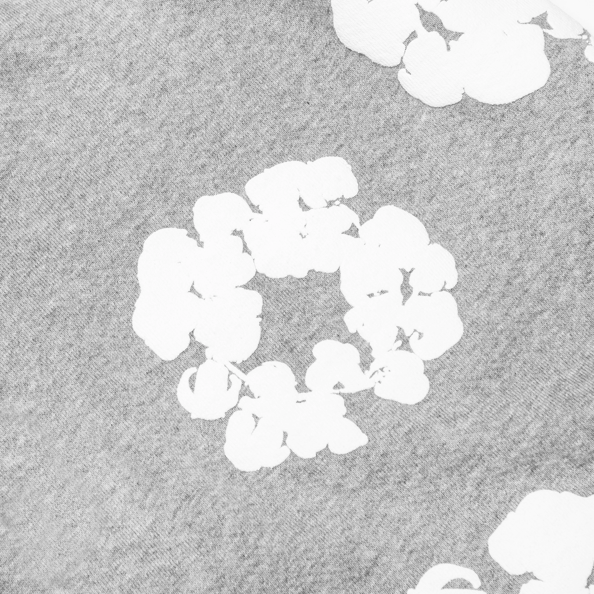 Patch view of Denim Tears The Cotton Wreath Grey Shorts 