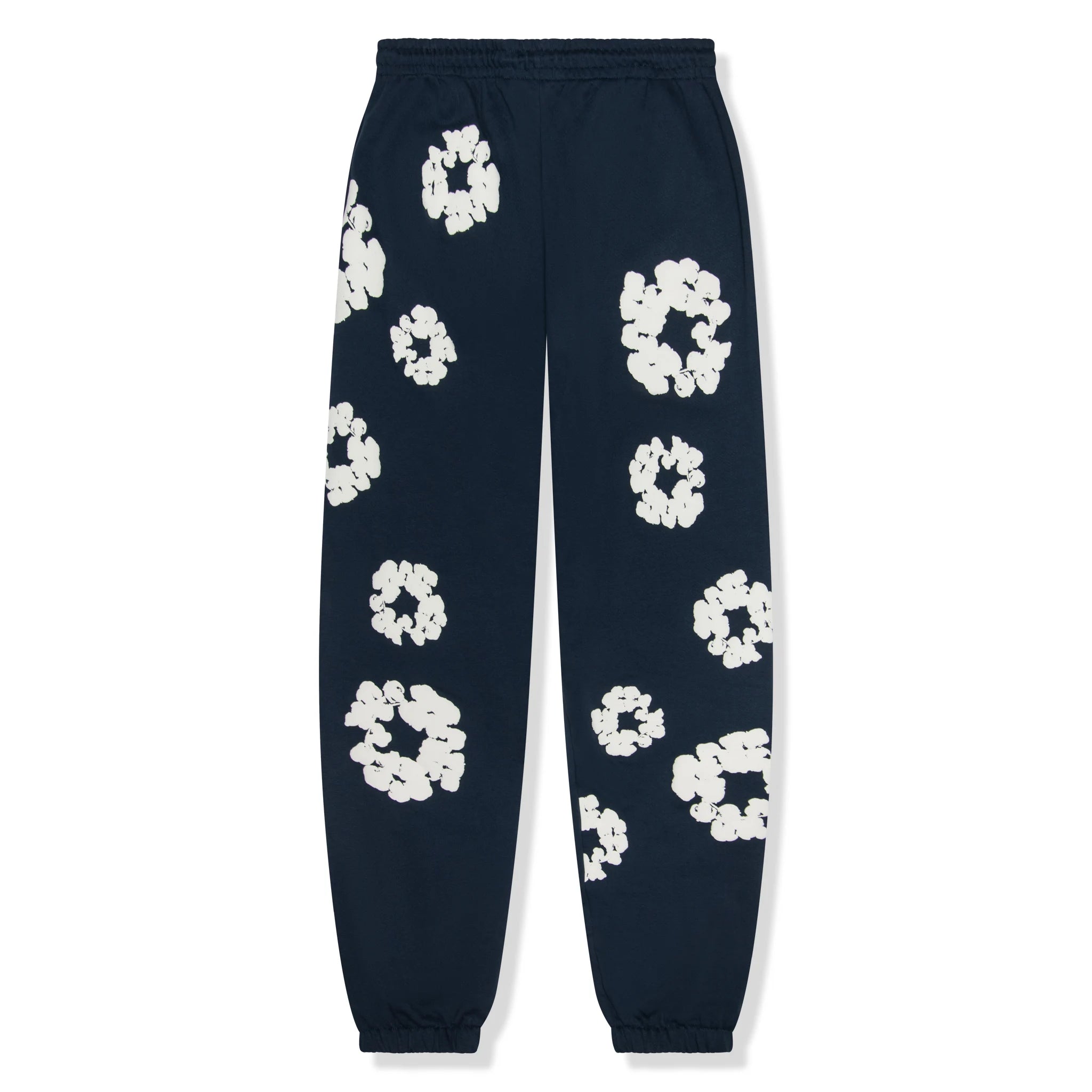 Back view of Denim Tears The Cotton Wreath Navy Sweatpants 