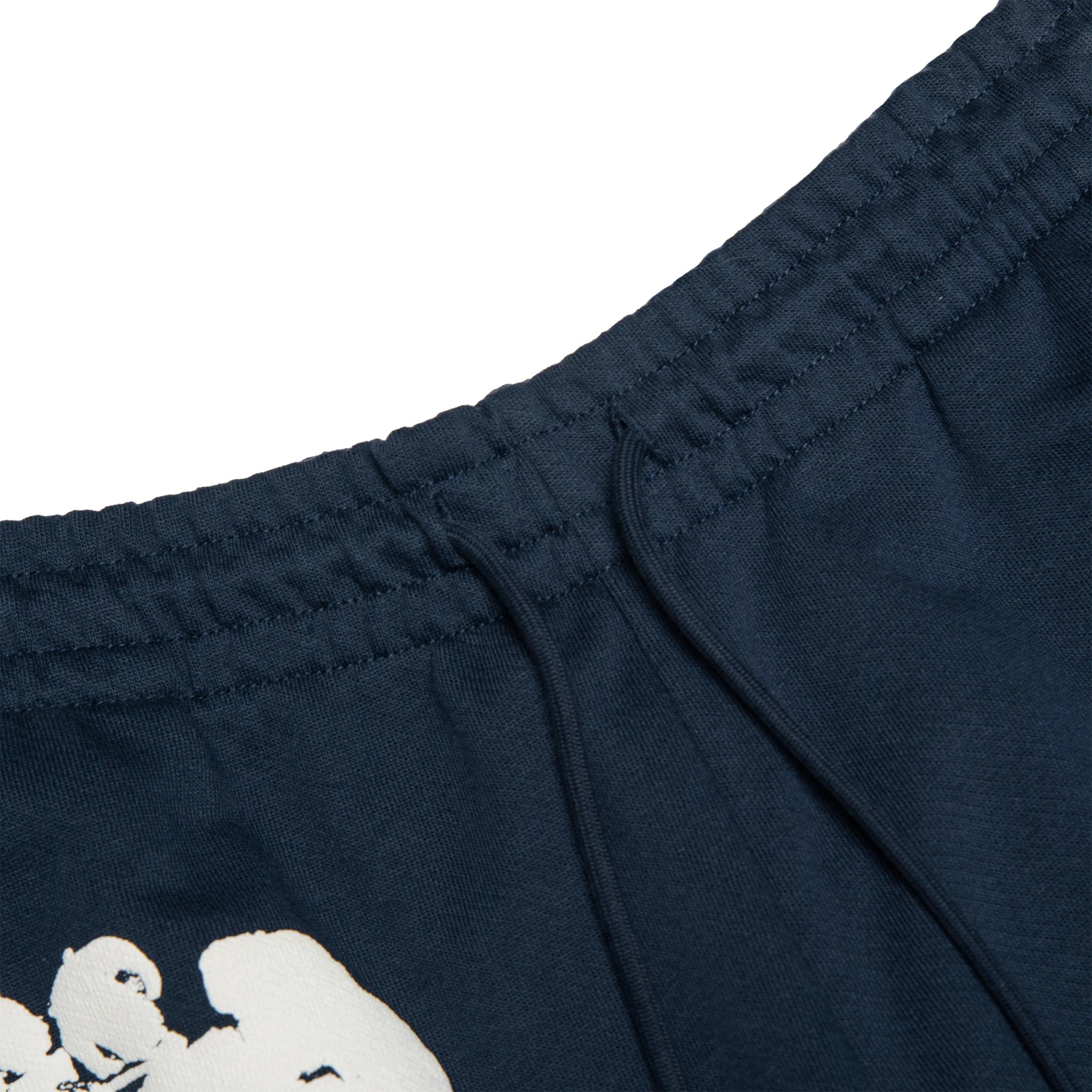Strings view of Denim Tears The Cotton Wreath Navy Sweatpants 