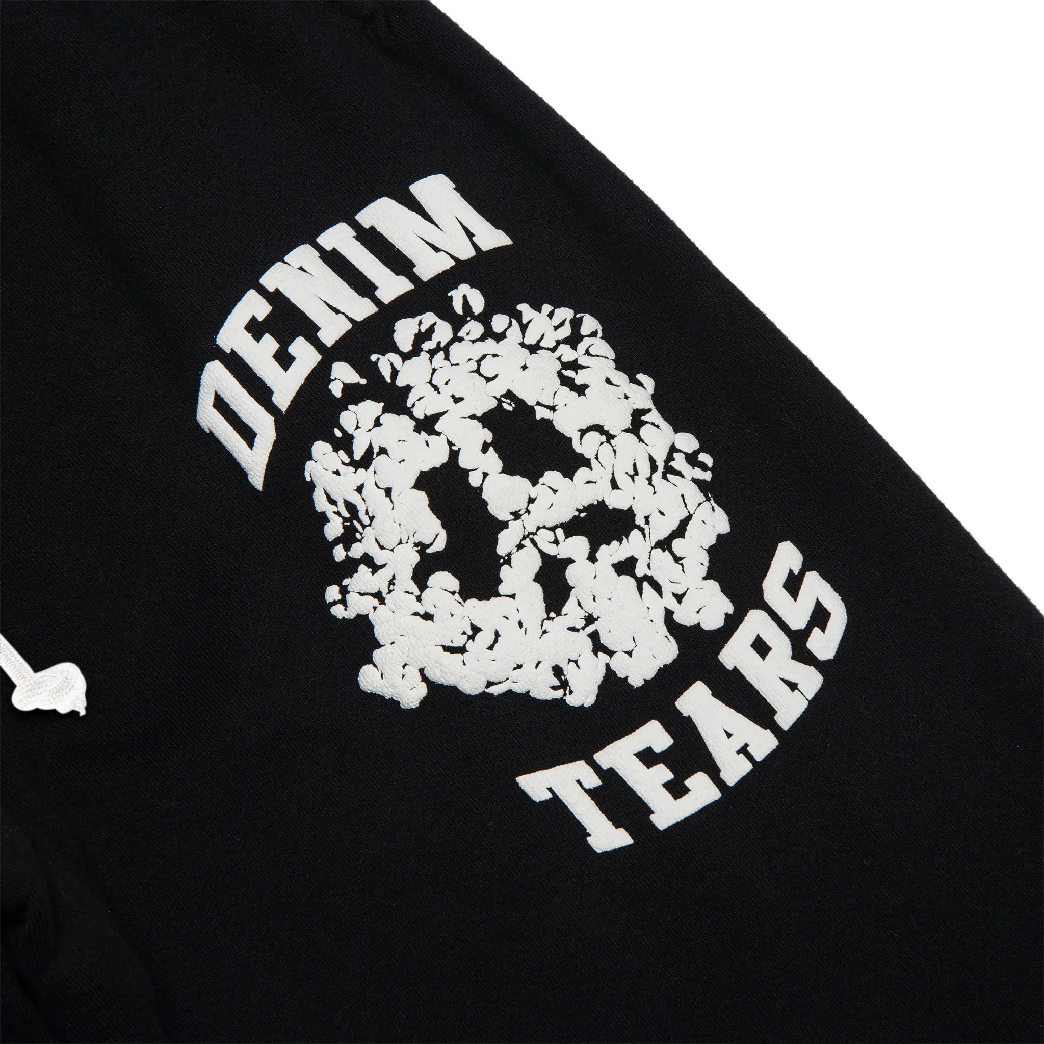 Logo view of Denim Tears University Black Sweatpants 