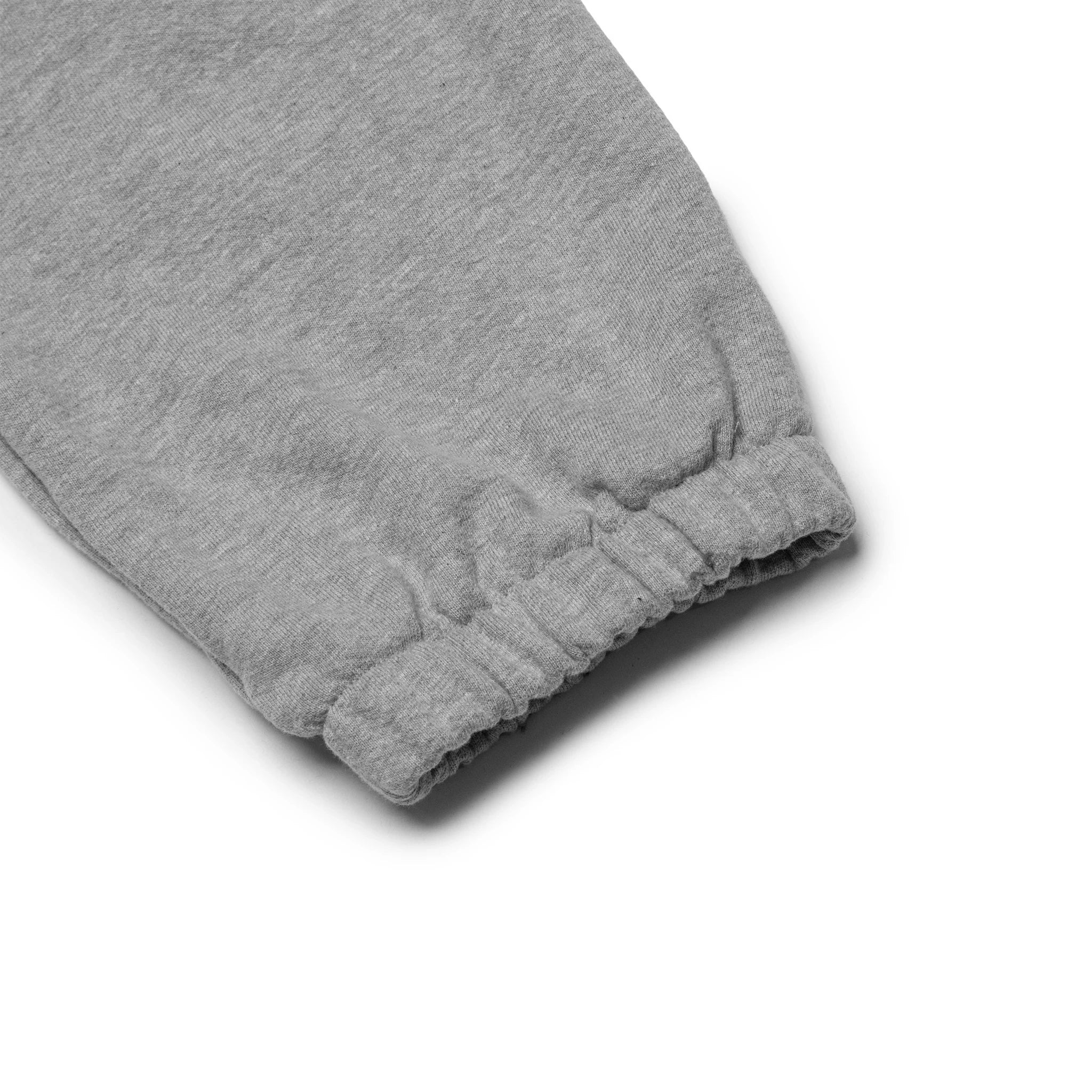 Leg view of Denim Tears University Grey Sweatpants 