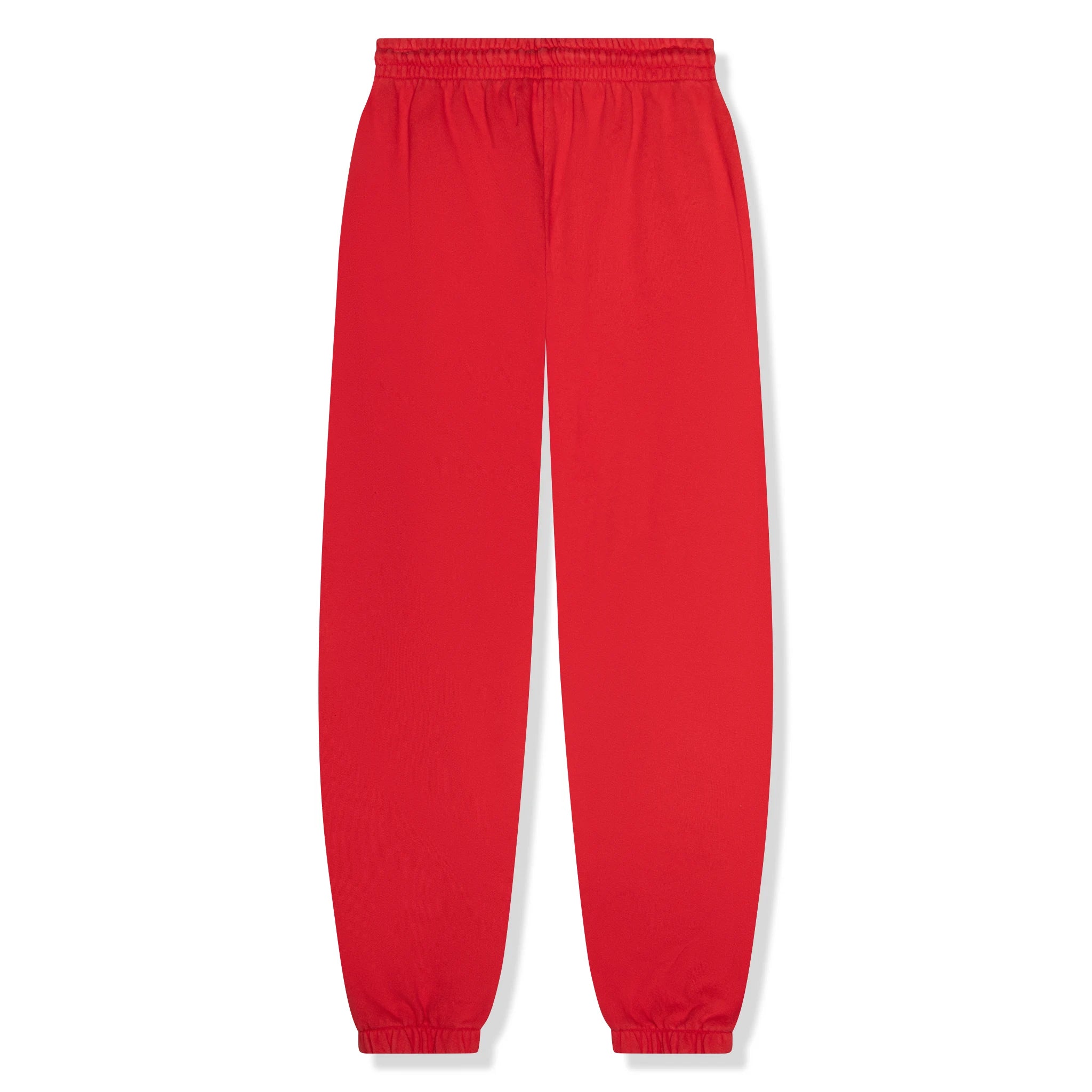Back view of Denim Tears University Red Sweatpants 