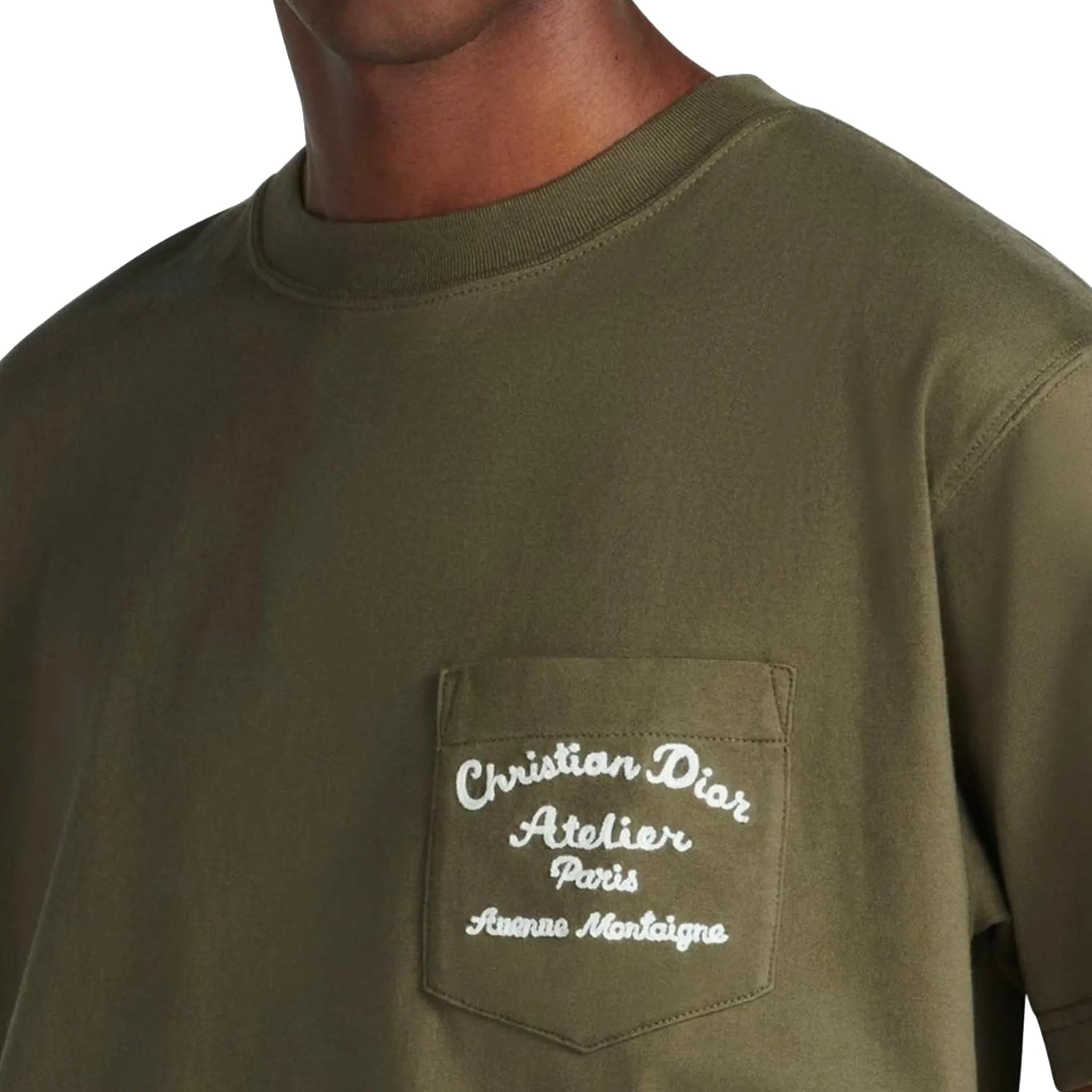 Dior Christian Dior Atelier Relaxed Fit Khaki T Shirt 293J645A0677 C680