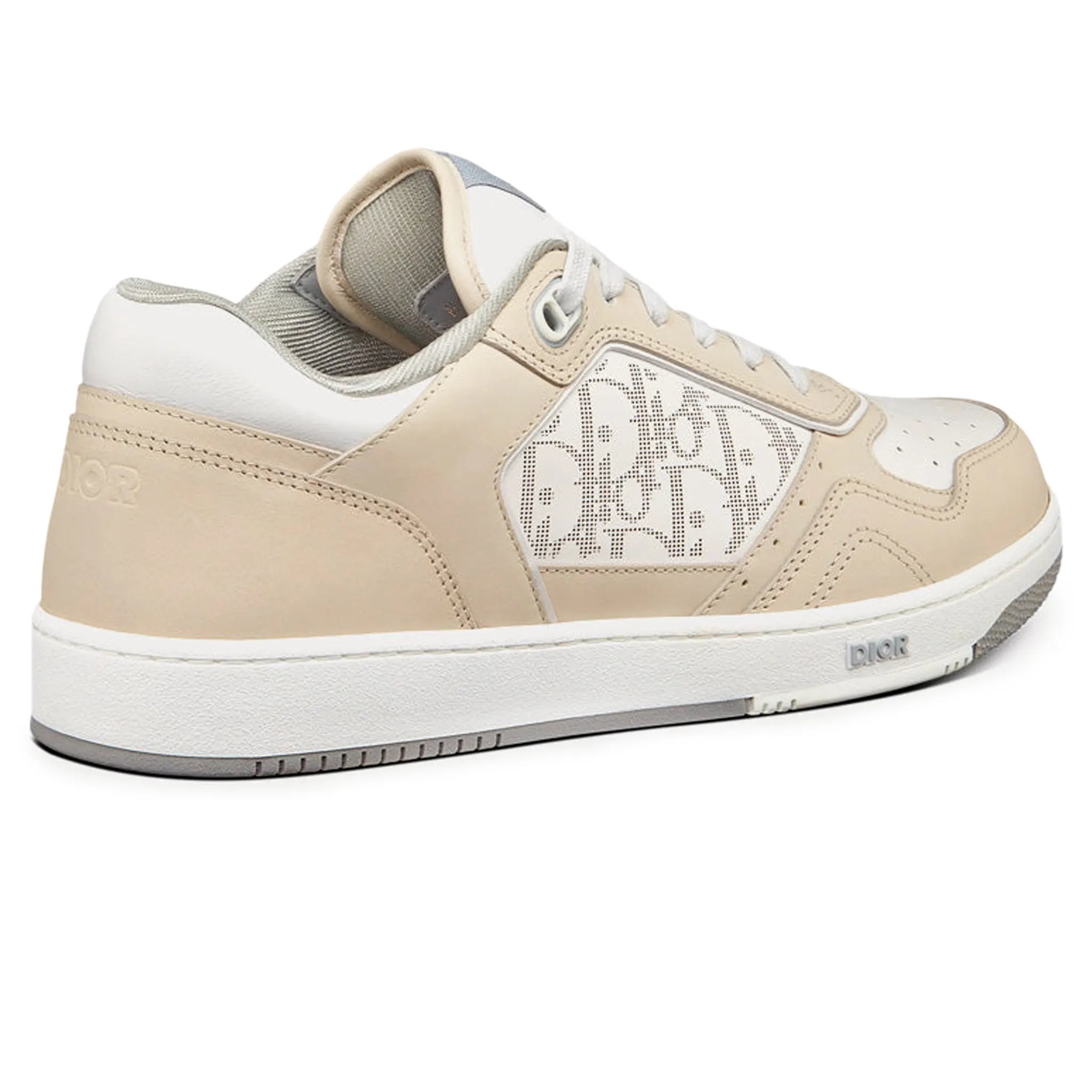 Back view of Dior B27 Oblique Galaxy Beige White Low Top Sneaker 3SN272ZML_H160