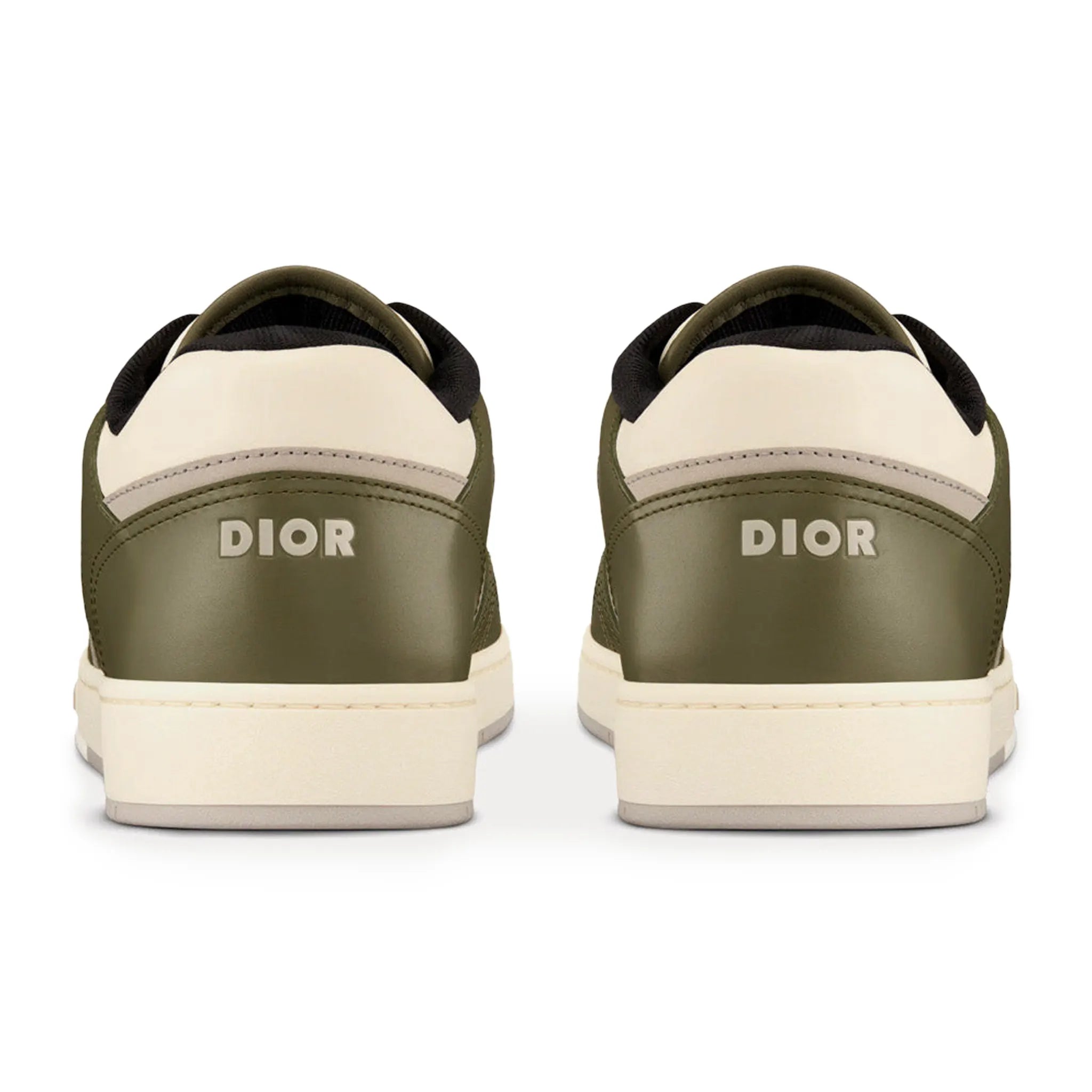 Back view of Dior B27 Oblique Olive Beige Low Top Sneaker 3SN272ZIR_H661