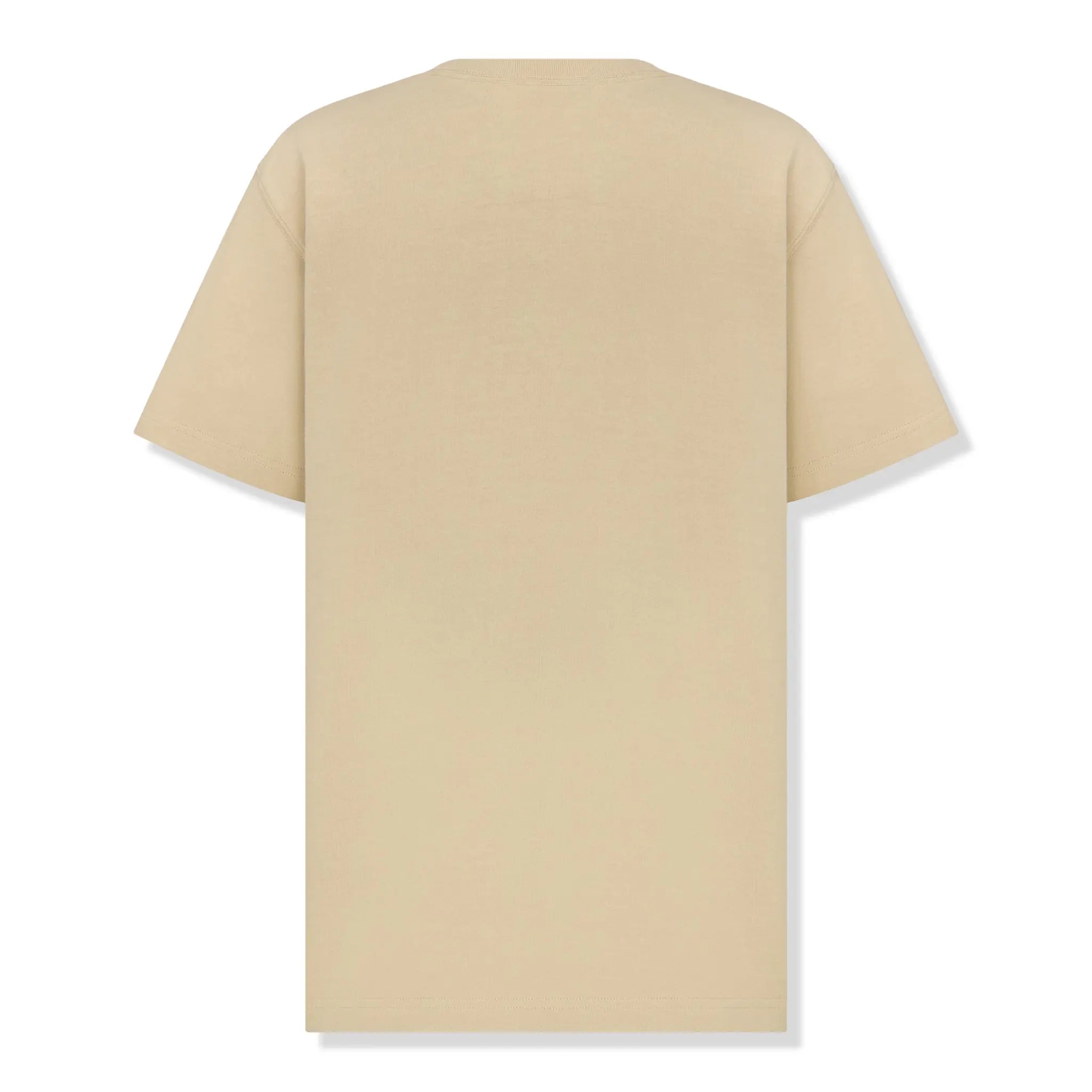 Back view of Dior CD Icon Relaxed Fit Cotton Beige T Shirt 943J605F0554_C182