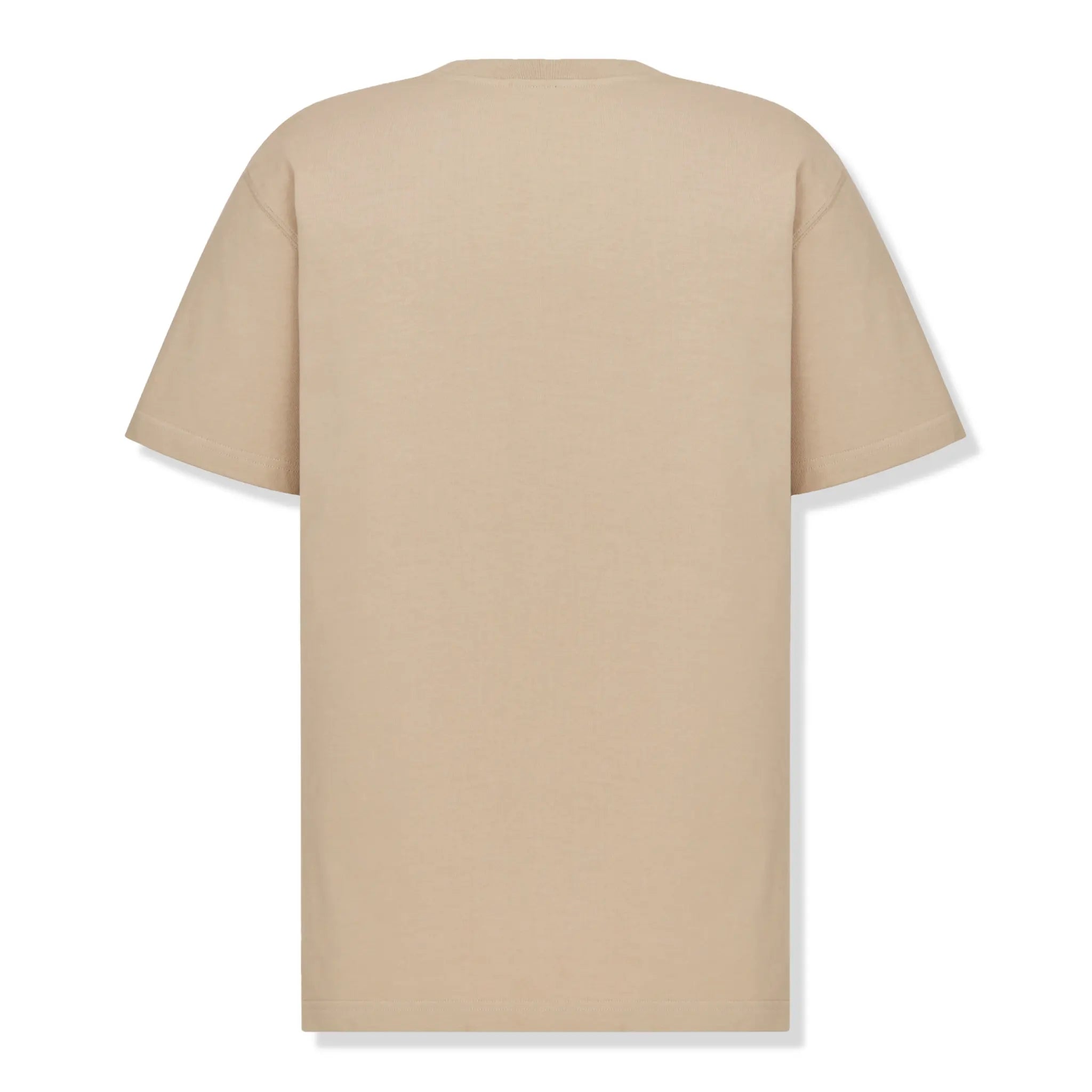 Back view of Dior CD Icon Relaxed Fit Cotton Beige T Shirt 943J605F0554_C182