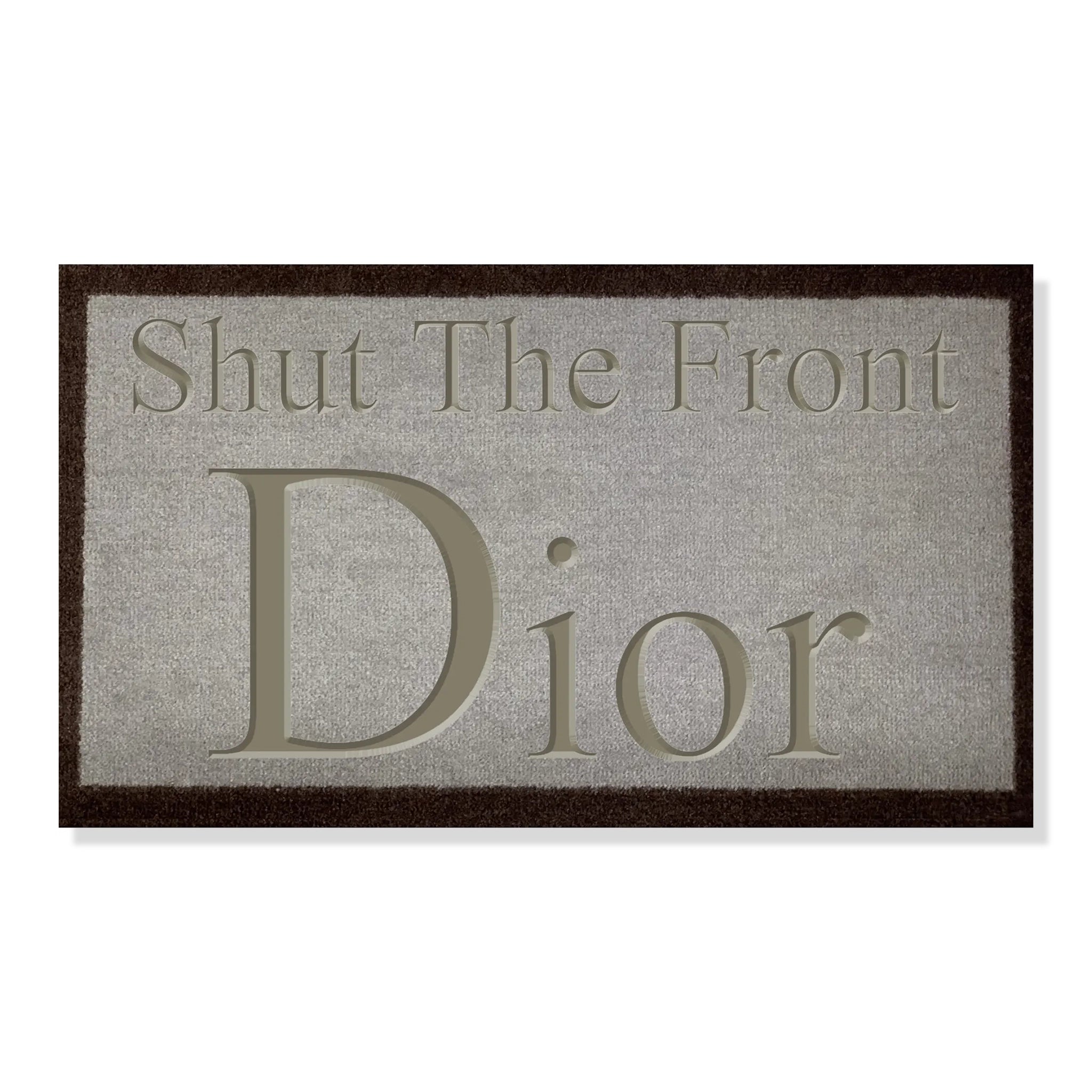 Front view of Dior Shut The Front Dior Doormat Light Brown 70x40cm