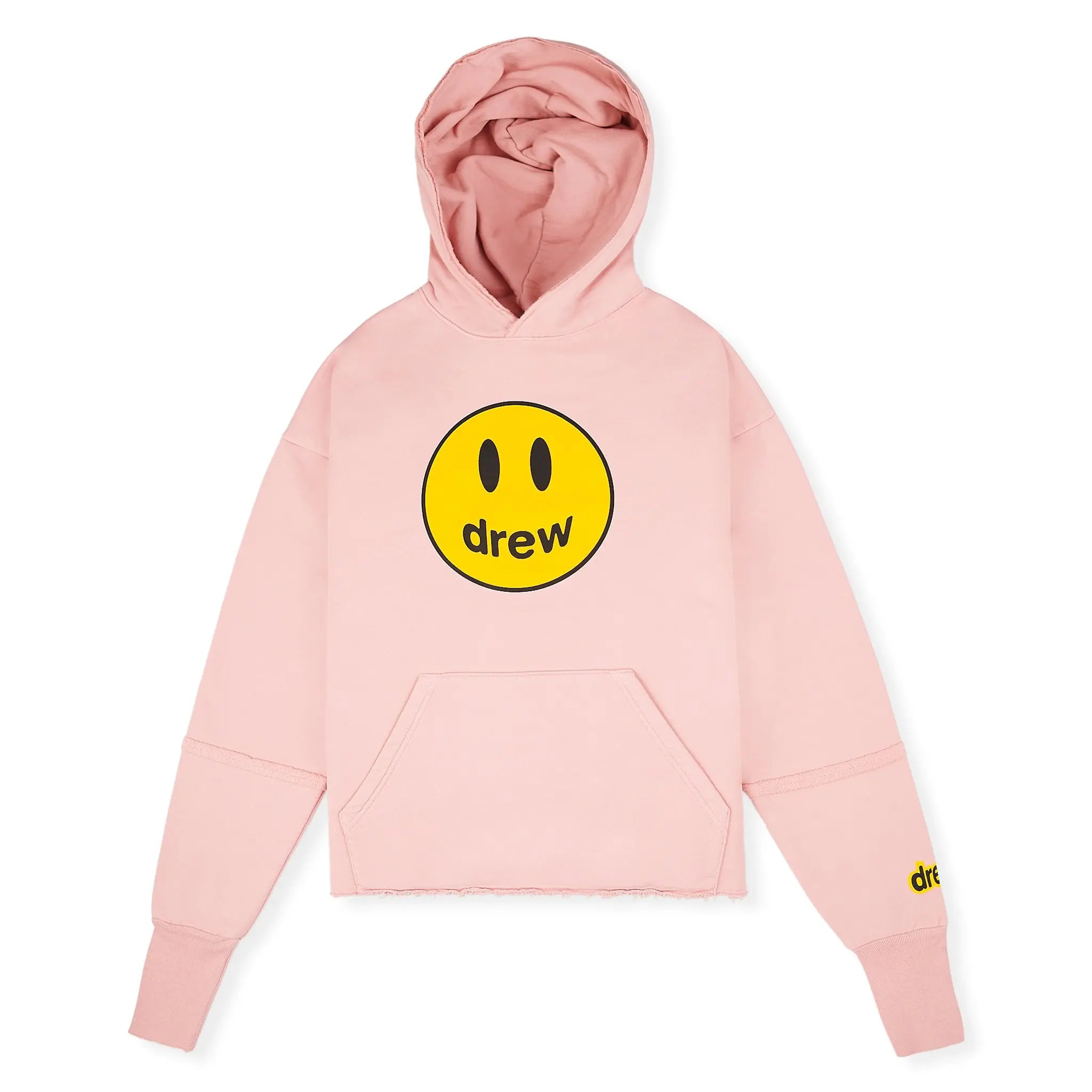 Front view of Drew House Mascot Deconstructed Hoodie Dusty Pink