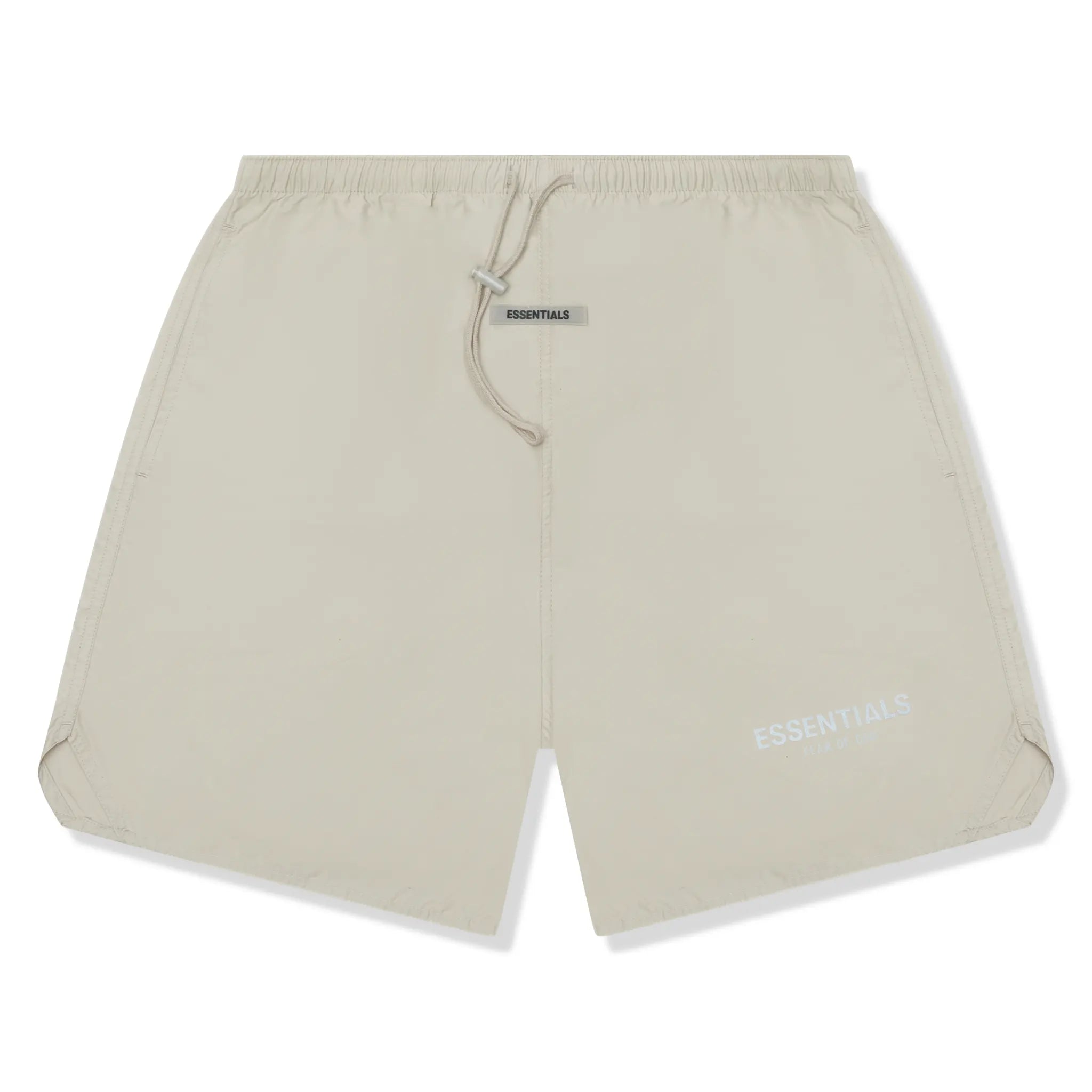 Front view of Fear Of God Essentials Alfalfa Sage Volley Shorts