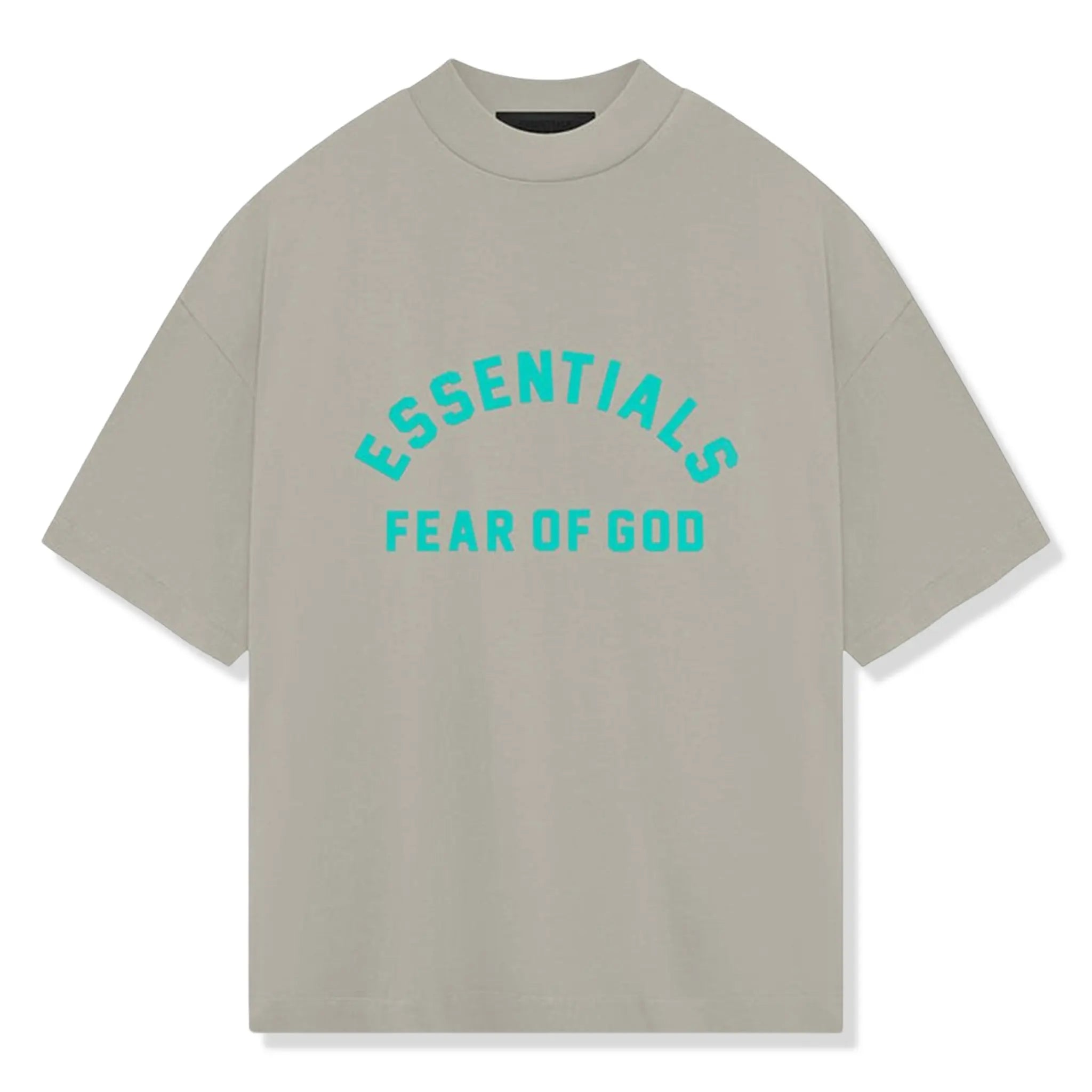 Front view of Fear Of God Essentials Heavy Jersey Crewneck Seal T Shirt 125SP242005F