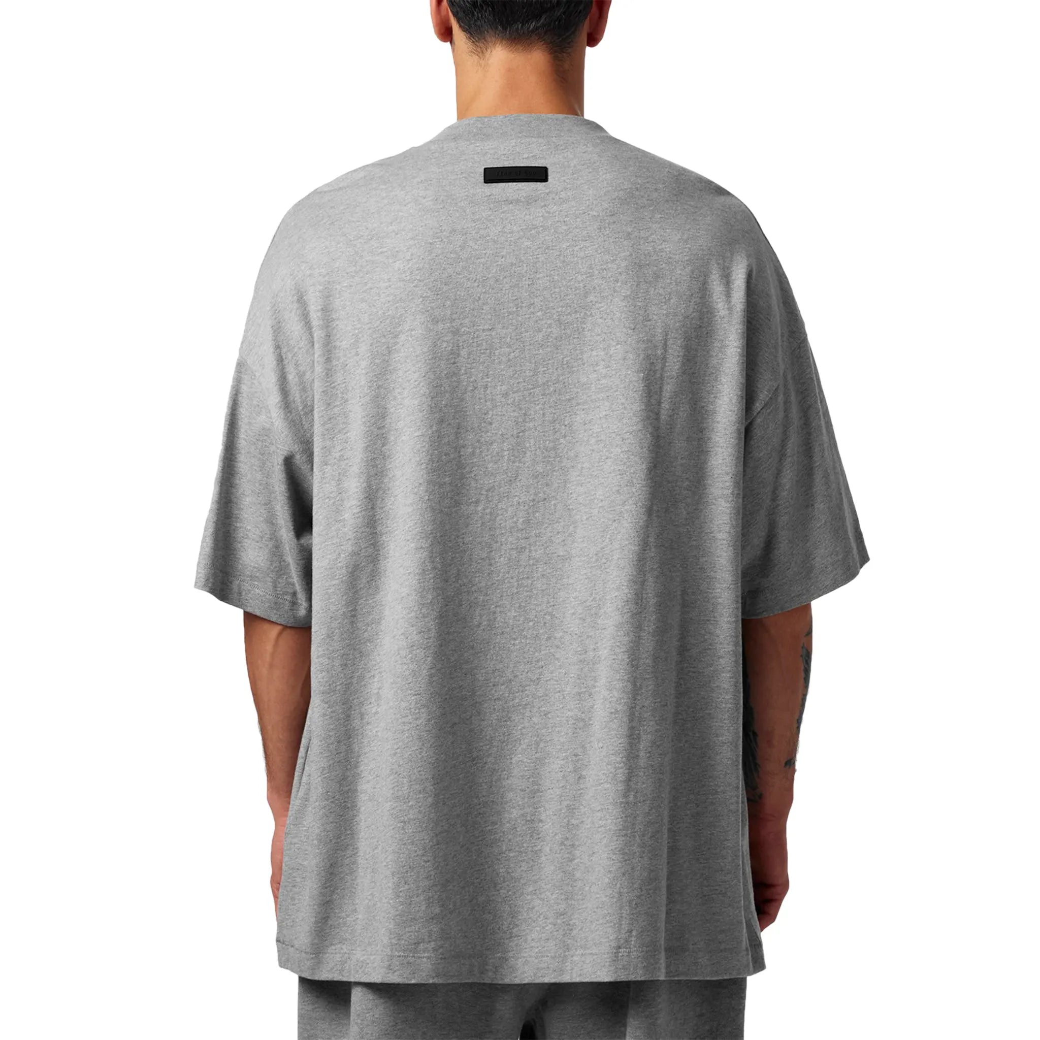 Fear Of God Essentials S/S Dark Heather Oatmeal Crewneck T Shirt