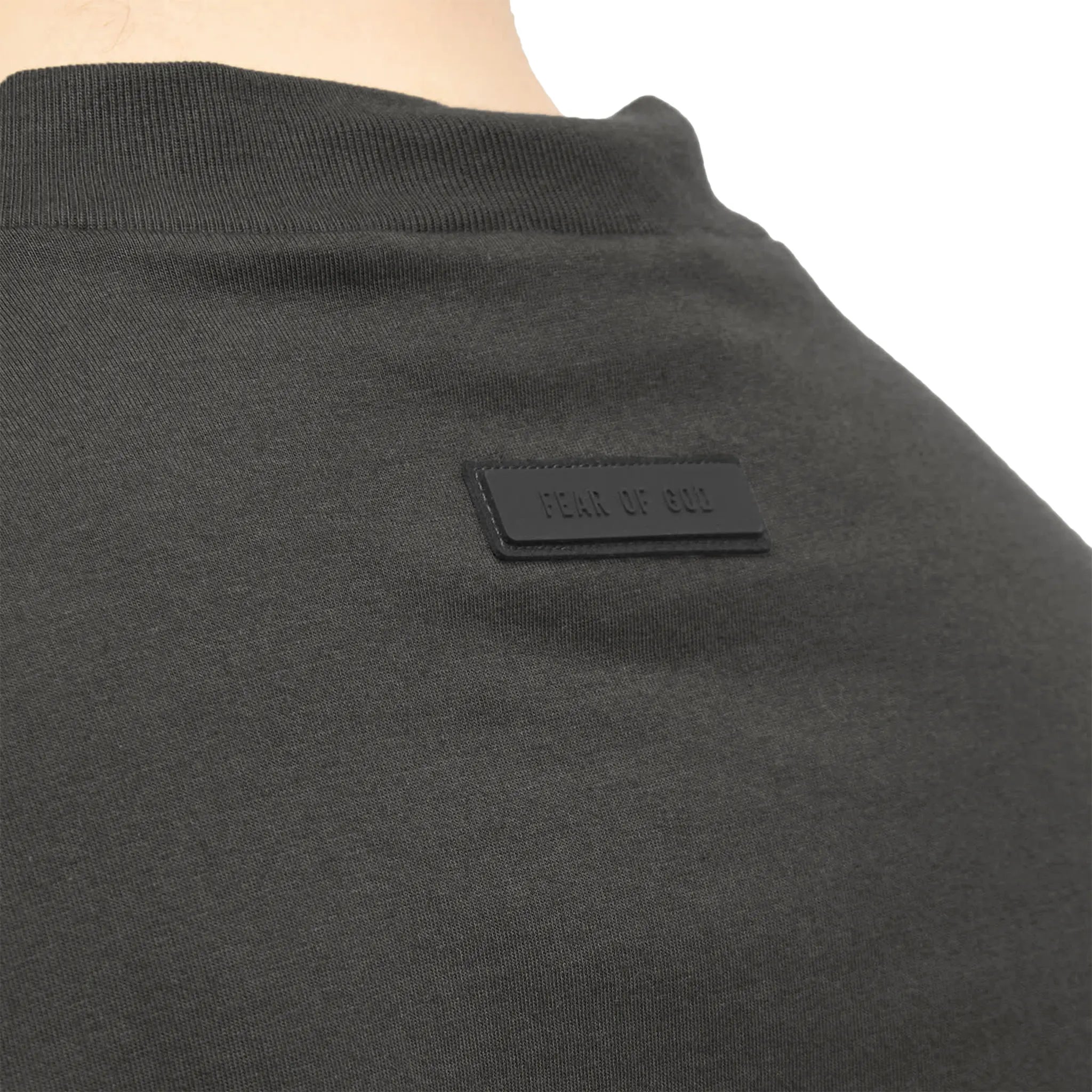 Model detail view of Fear Of God Essentials S/S Ink Crewneck T Shirt 