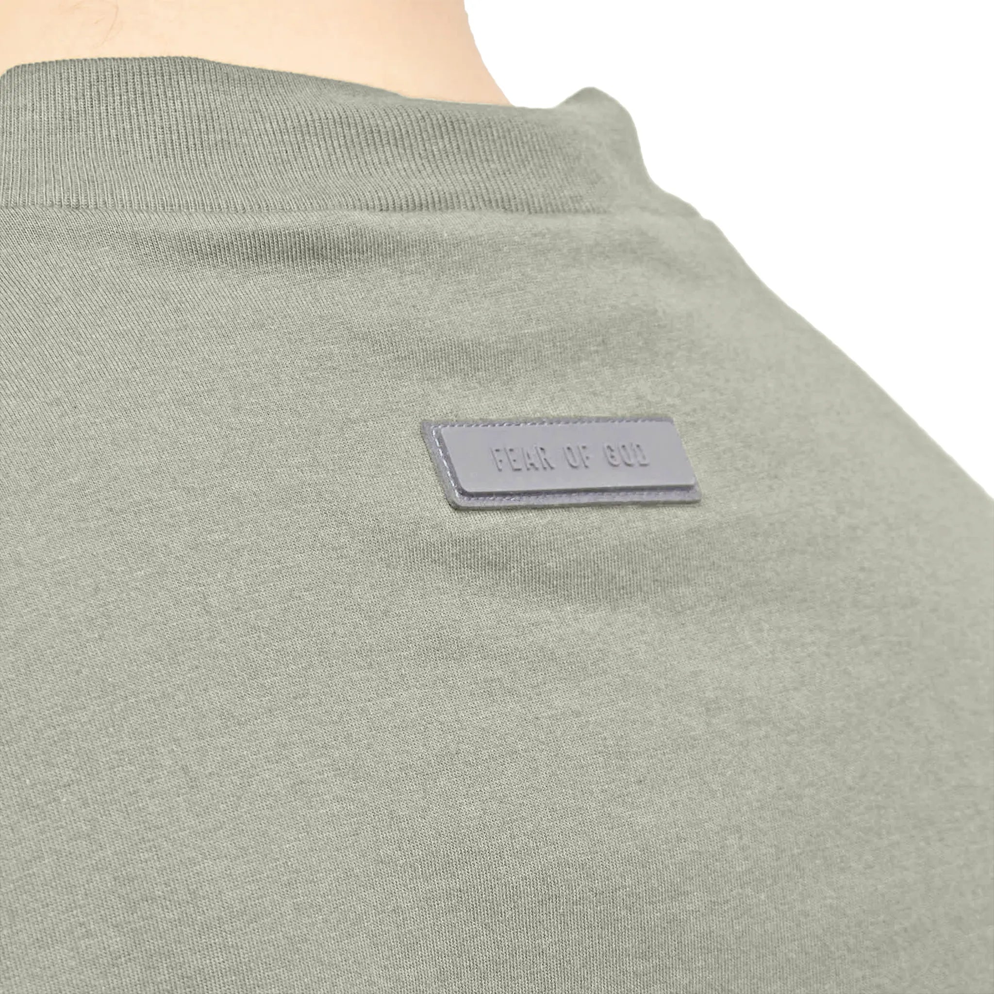 Model detail view of Fear Of God Essentials S/S Seal Crewneck T Shirt