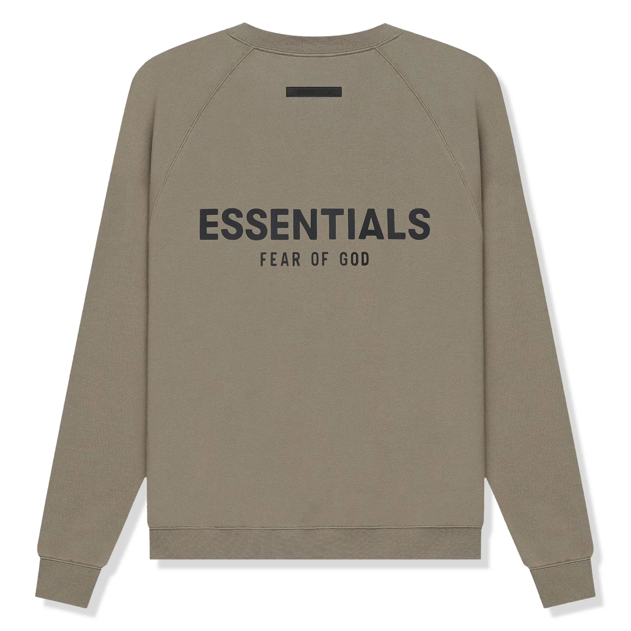 Fear of popular God Essentials Crewneck Sweatshirt Dark Oatmeal Size L